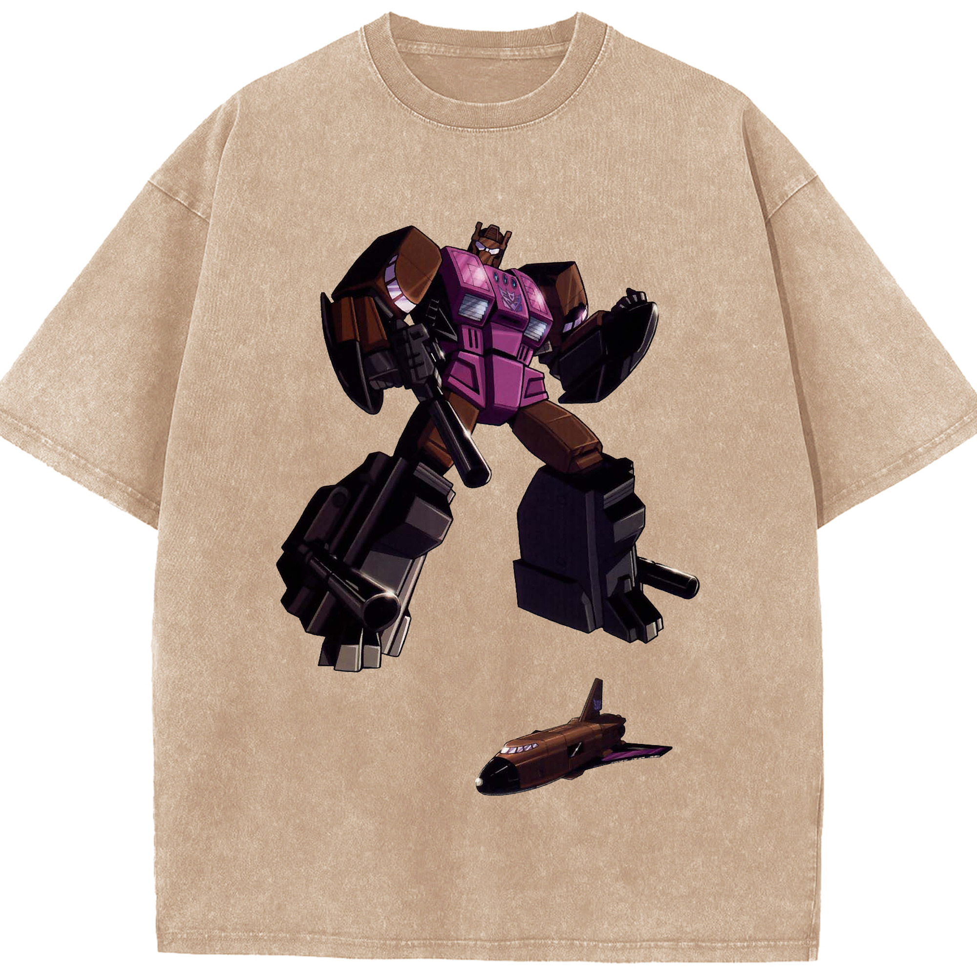 （画像用）  綿100% ヴィンテージ風 半袖Tシャツ（フロントプリント）