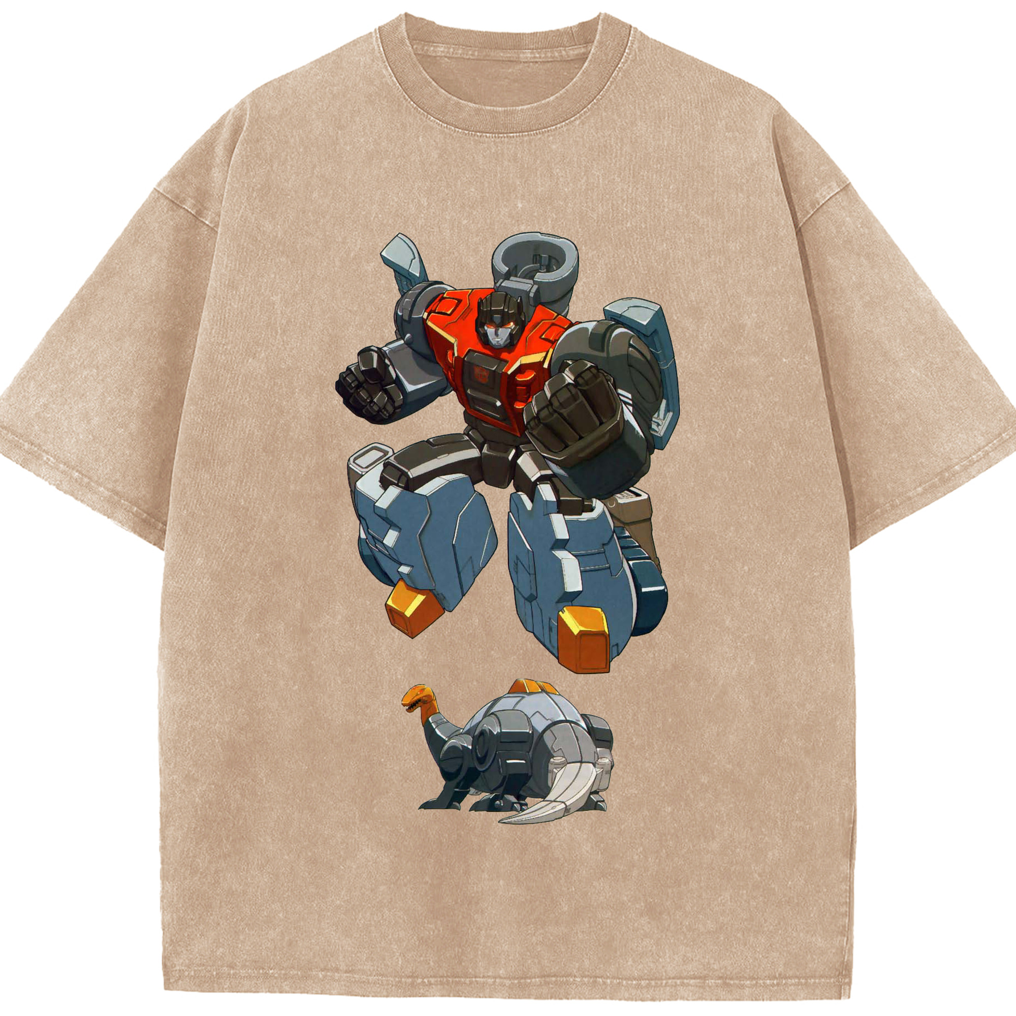（画像用）  綿100% ヴィンテージ風 半袖Tシャツ（フロントプリント）