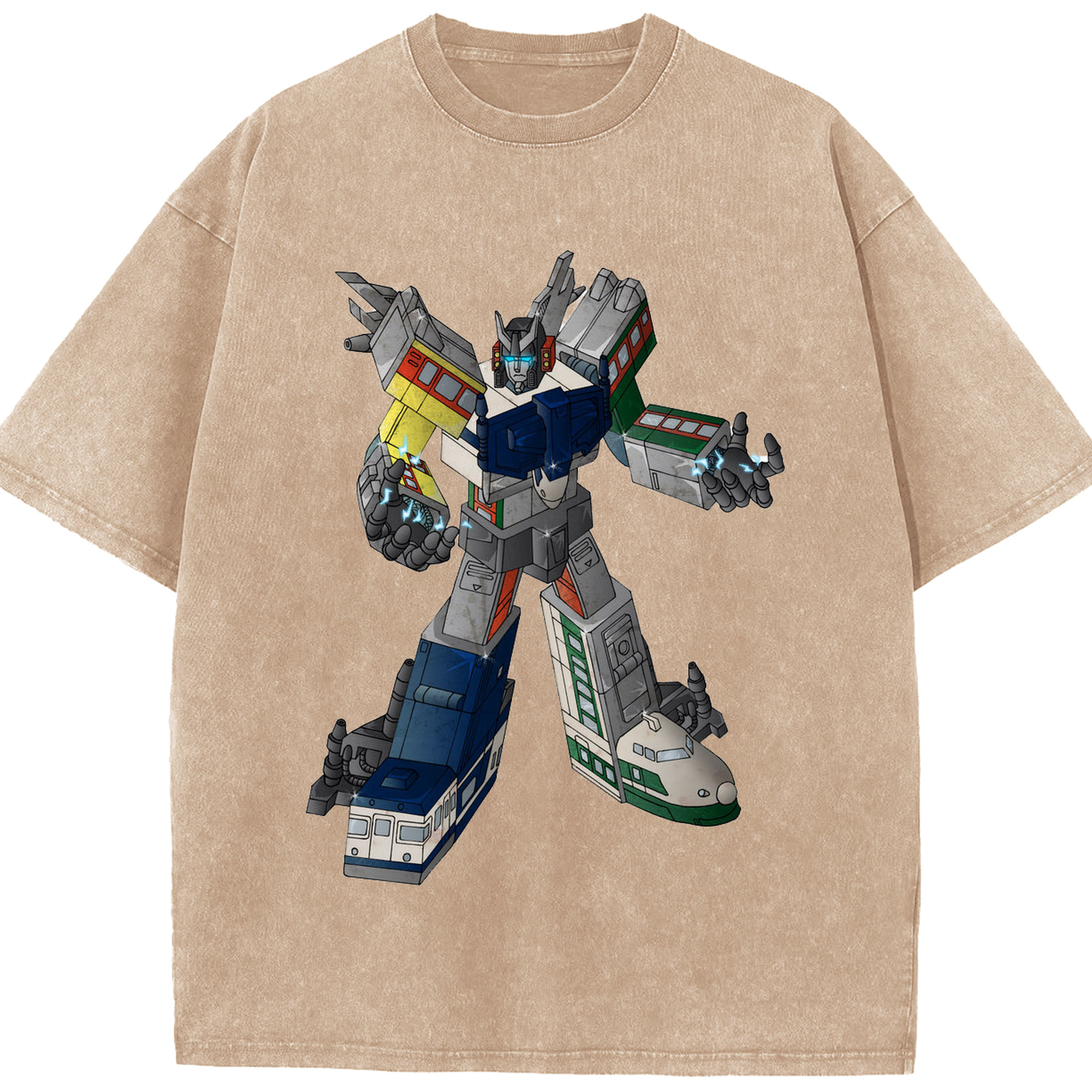 （画像用）  綿100% ヴィンテージ風 半袖Tシャツ（フロントプリント）
