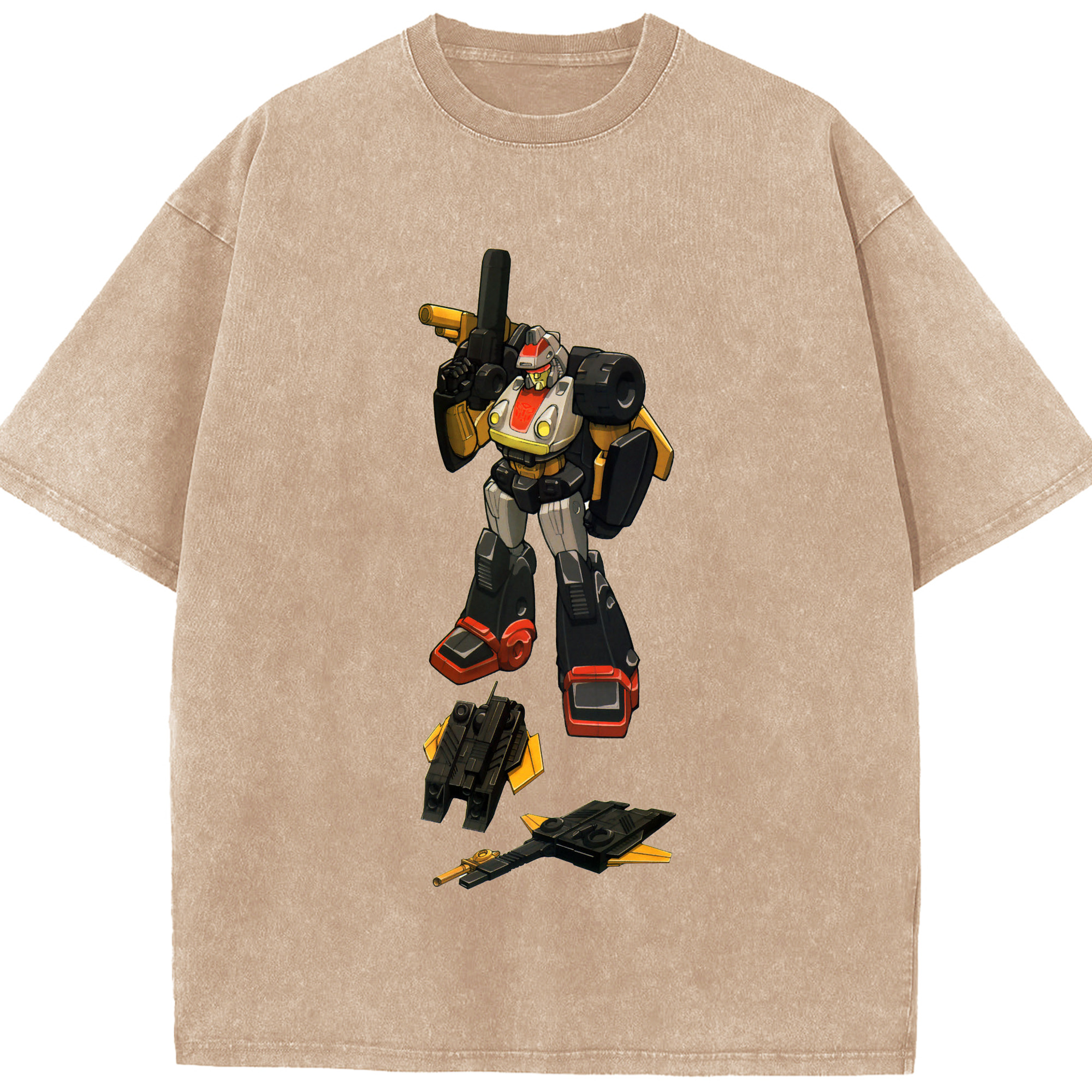 （画像用）  綿100% ヴィンテージ風 半袖Tシャツ（フロントプリント）