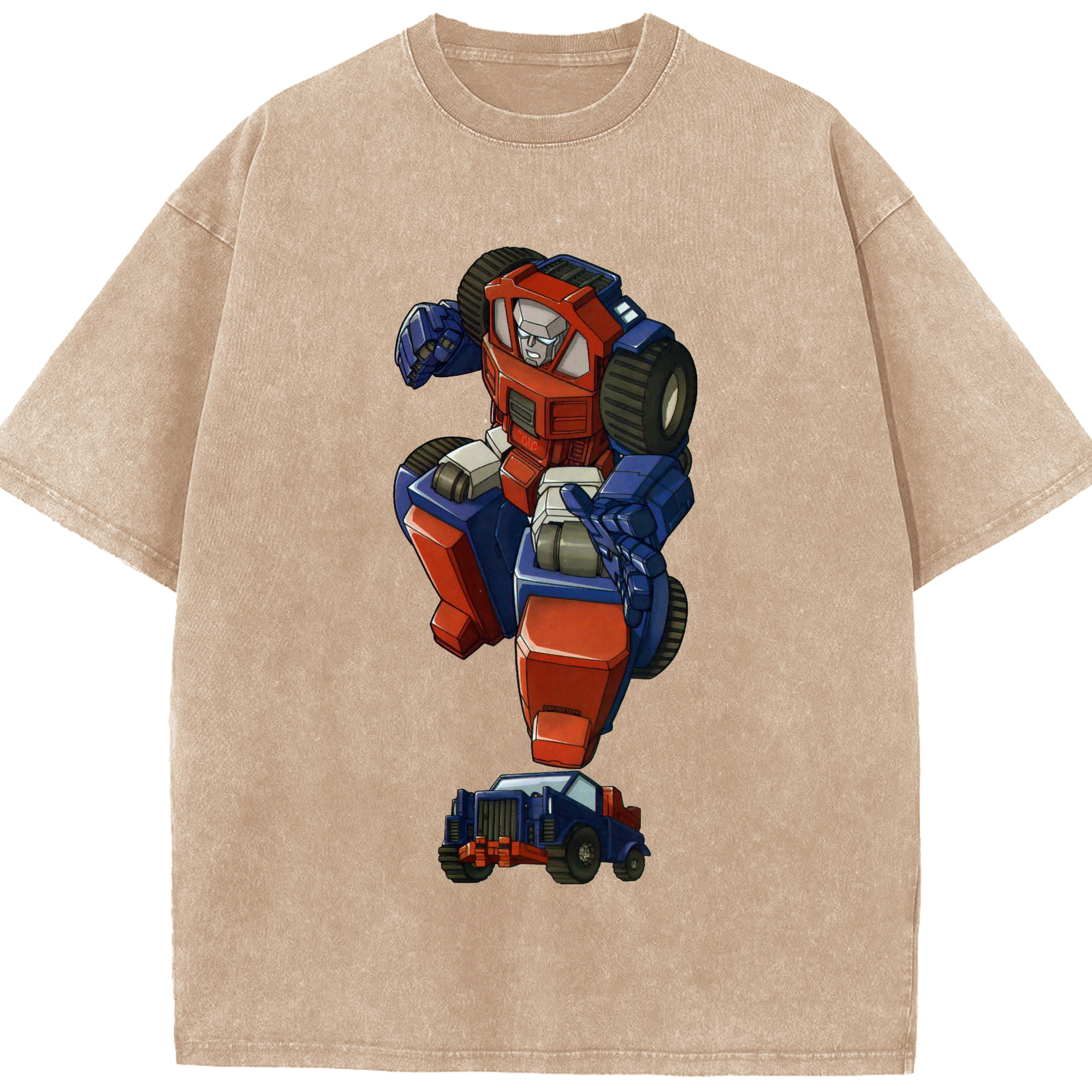 （画像用）  綿100% ヴィンテージ風 半袖Tシャツ（フロントプリント）