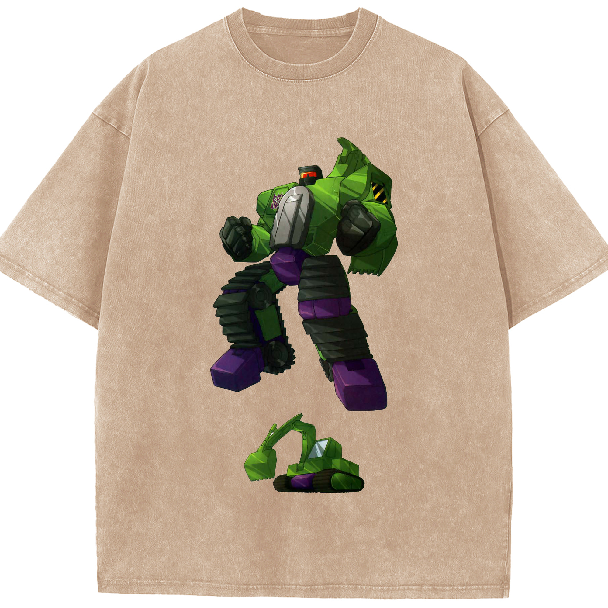 （画像用）  綿100% ヴィンテージ風 半袖Tシャツ（フロントプリント）