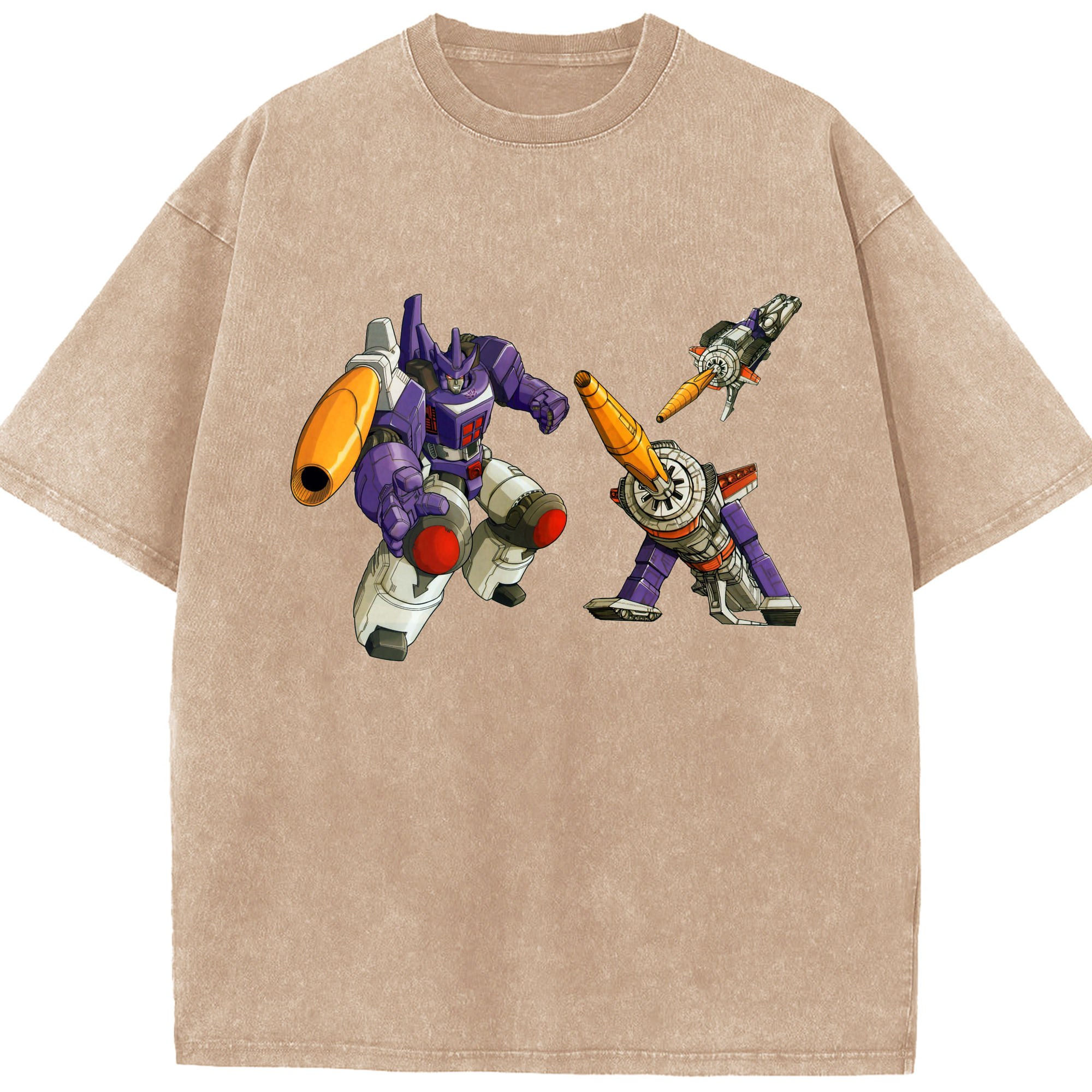 （画像用）  綿100% ヴィンテージ風 半袖Tシャツ（フロントプリント）