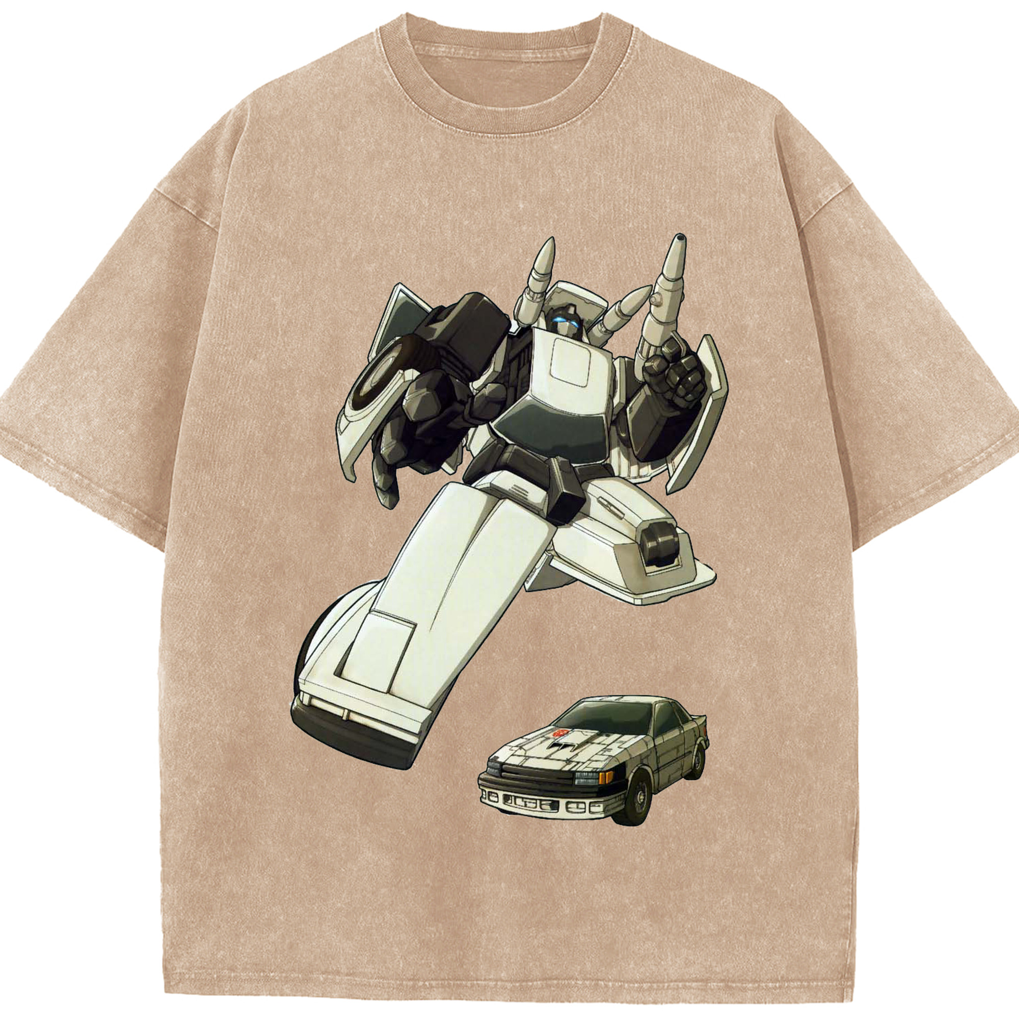 （画像用）  綿100% ヴィンテージ風 半袖Tシャツ（フロントプリント）