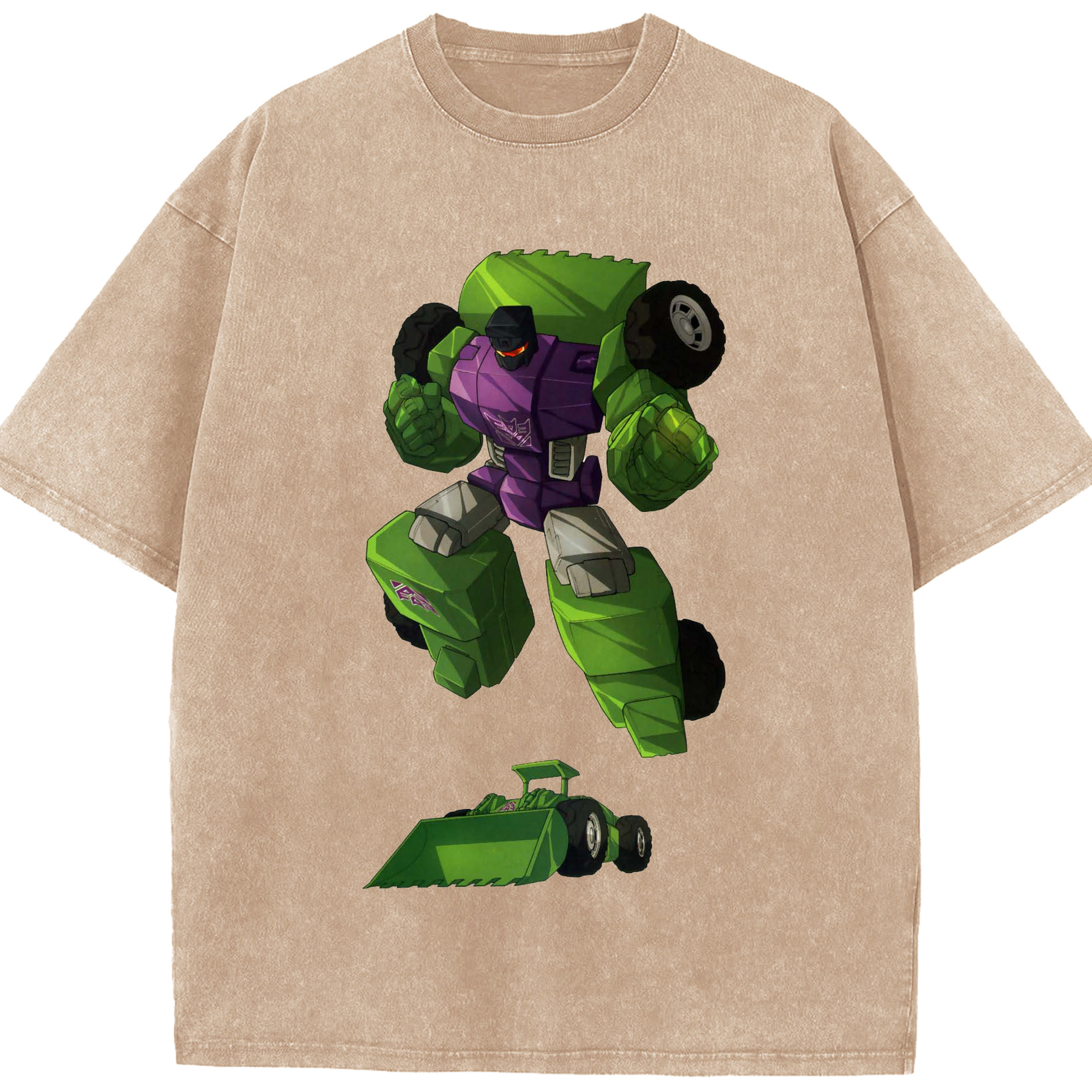 （画像用）  綿100% ヴィンテージ風 半袖Tシャツ（フロントプリント）