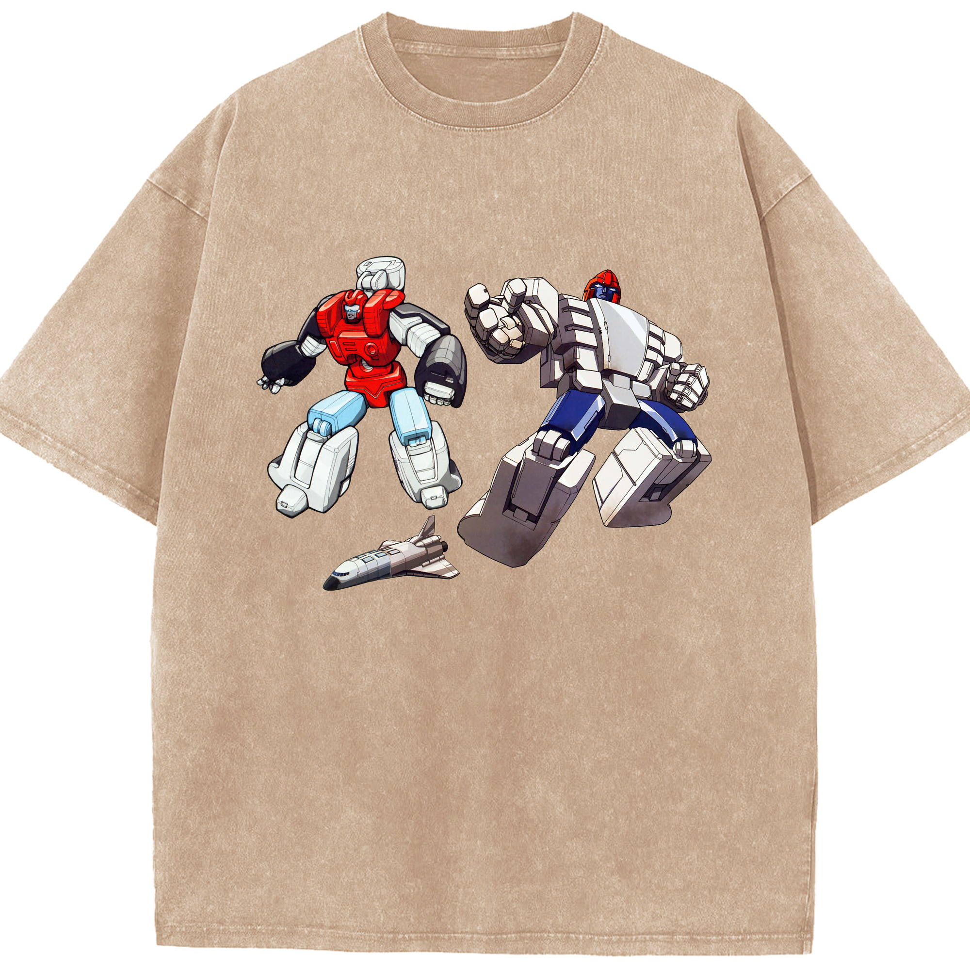 （画像用）  綿100% ヴィンテージ風 半袖Tシャツ（フロントプリント）