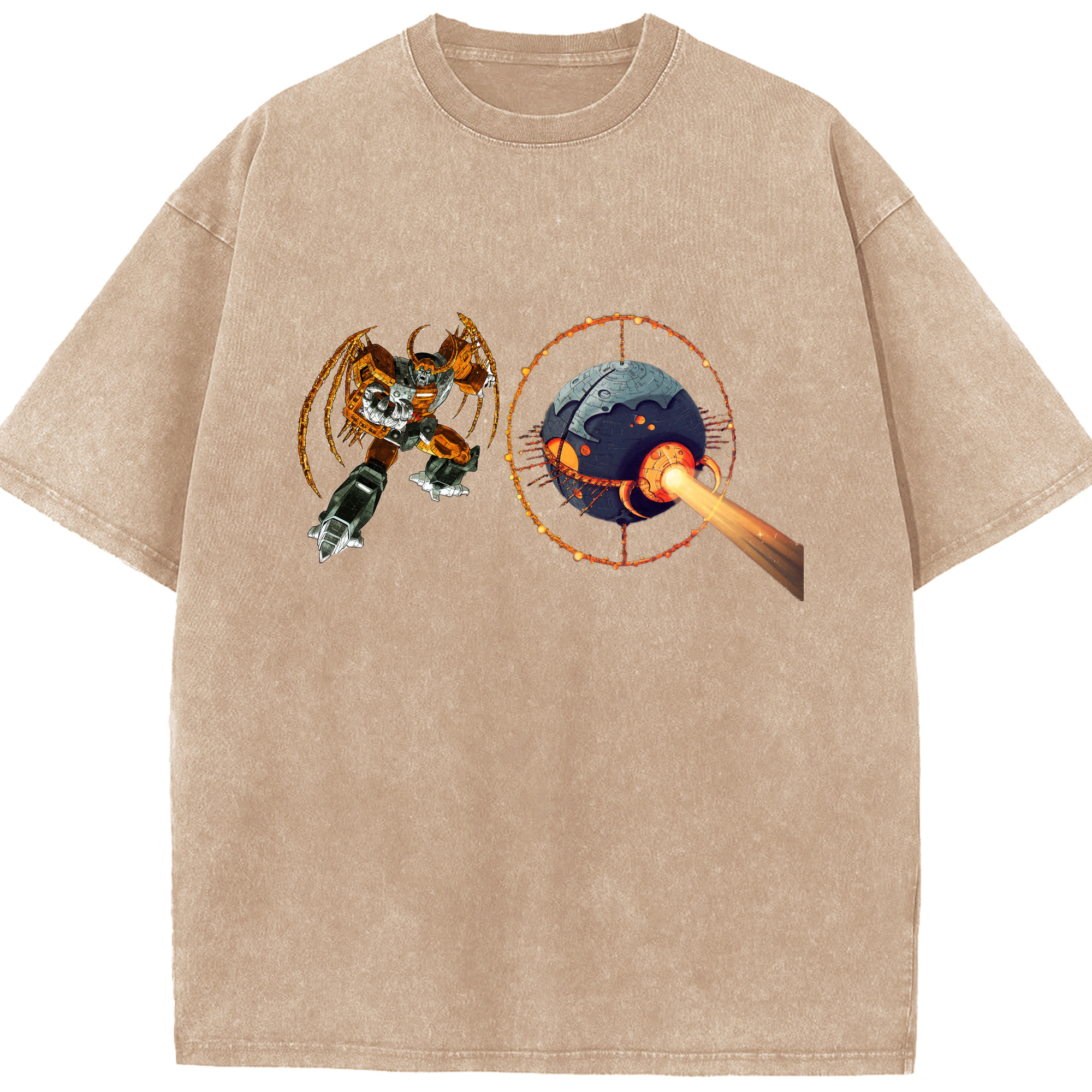 （画像用）  綿100% ヴィンテージ風 半袖Tシャツ（フロントプリント）