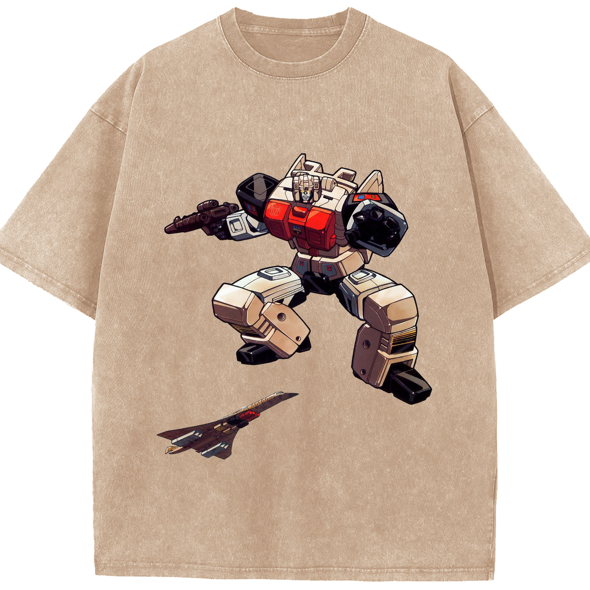 （画像用）  綿100% ヴィンテージ風 半袖Tシャツ（フロントプリント）