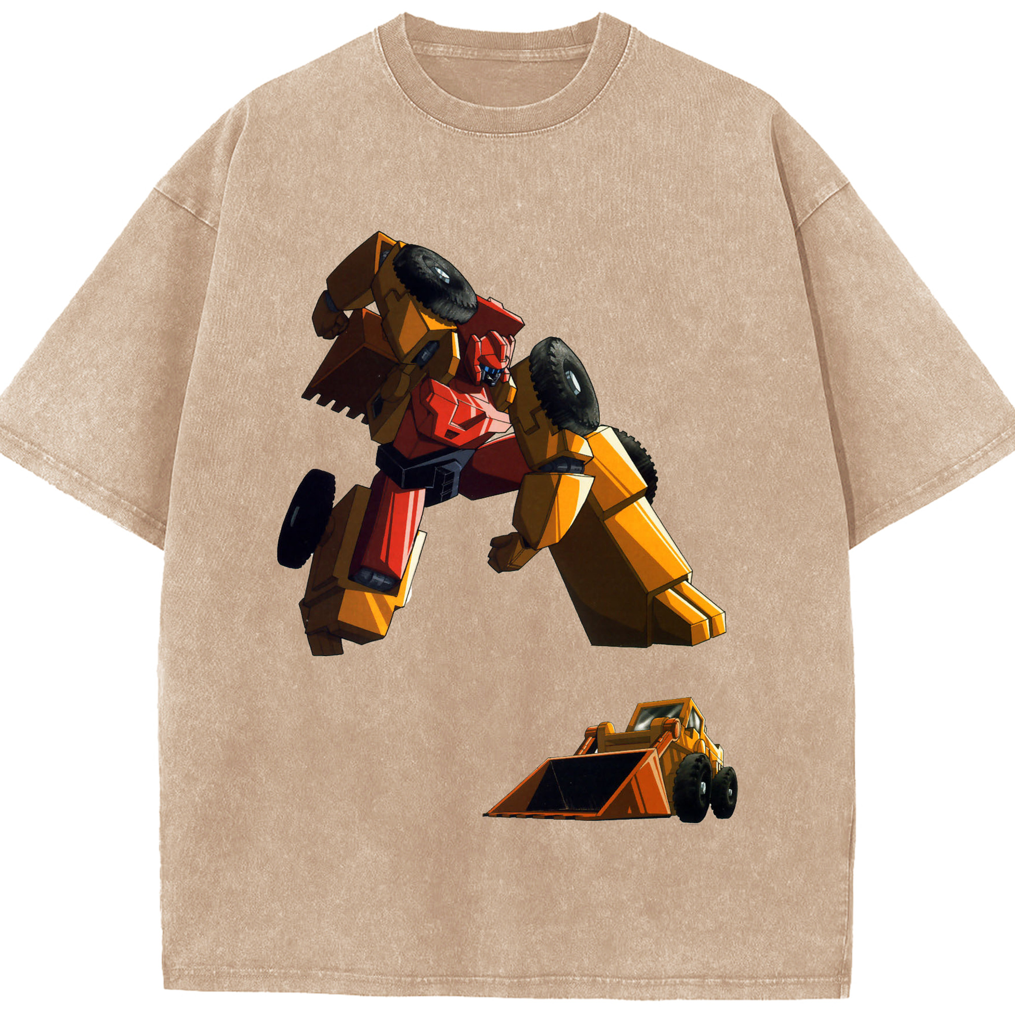（画像用）  綿100% ヴィンテージ風 半袖Tシャツ（フロントプリント）