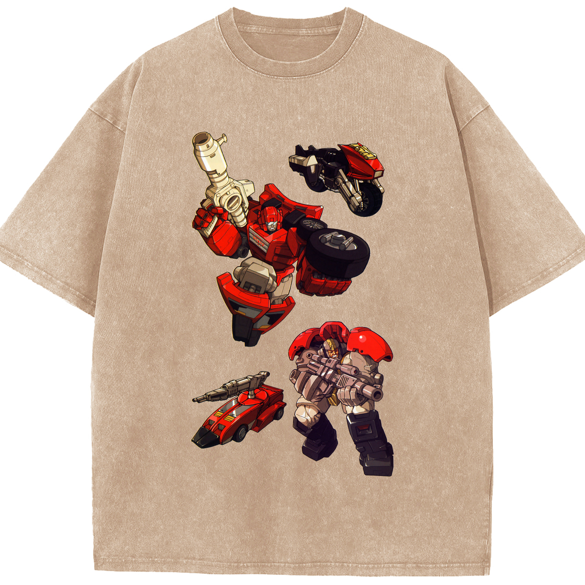 （画像用）  綿100% ヴィンテージ風 半袖Tシャツ（フロントプリント）