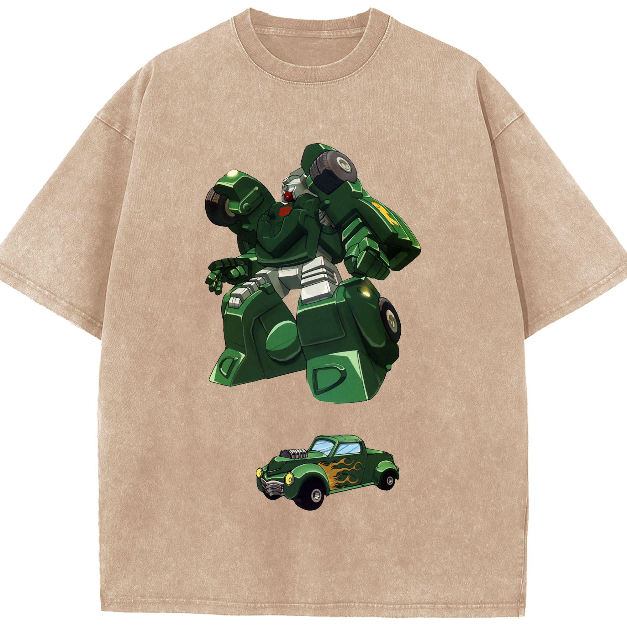 （画像用）  綿100% ヴィンテージ風 半袖Tシャツ（フロントプリント）