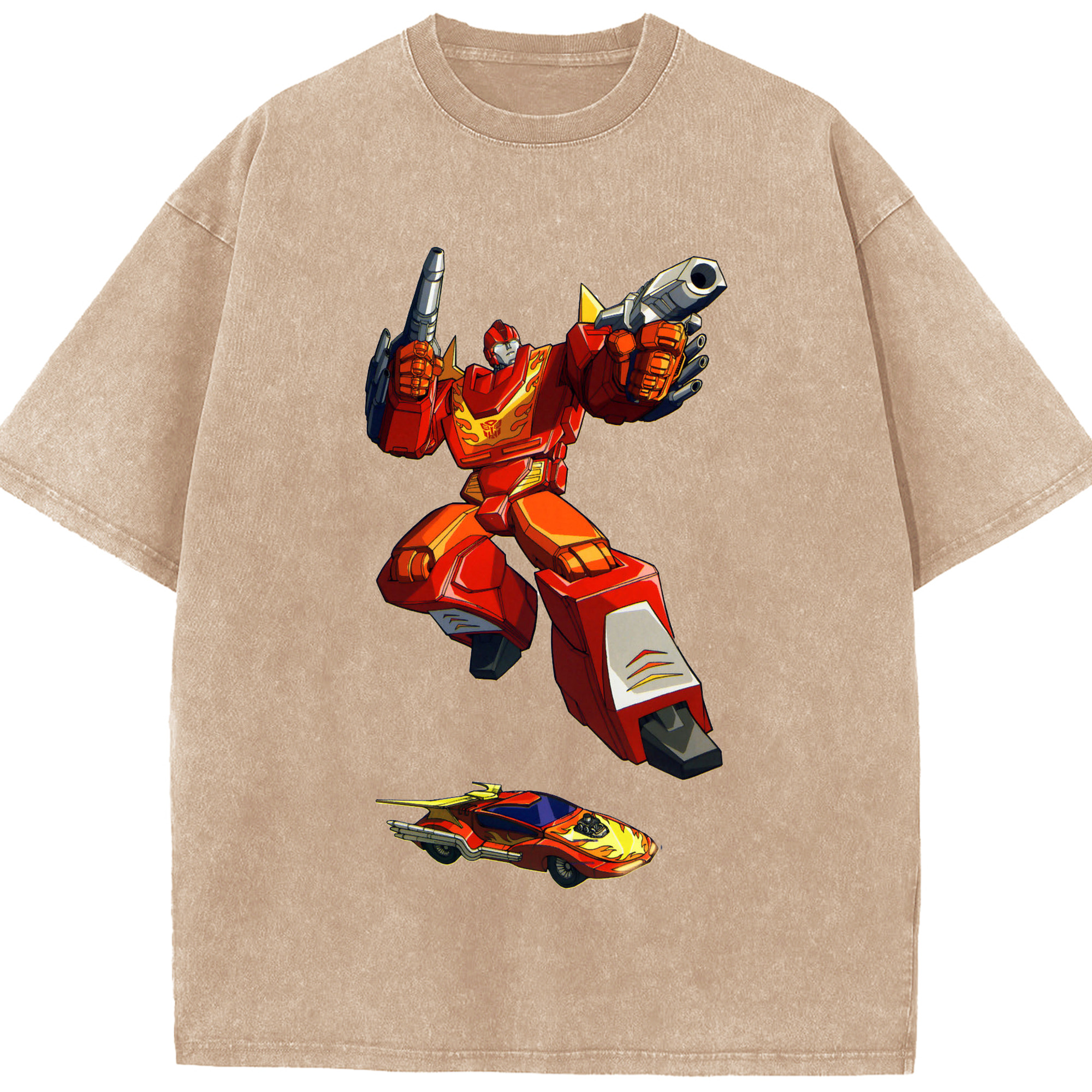 （画像用）  綿100% ヴィンテージ風 半袖Tシャツ（フロントプリント）