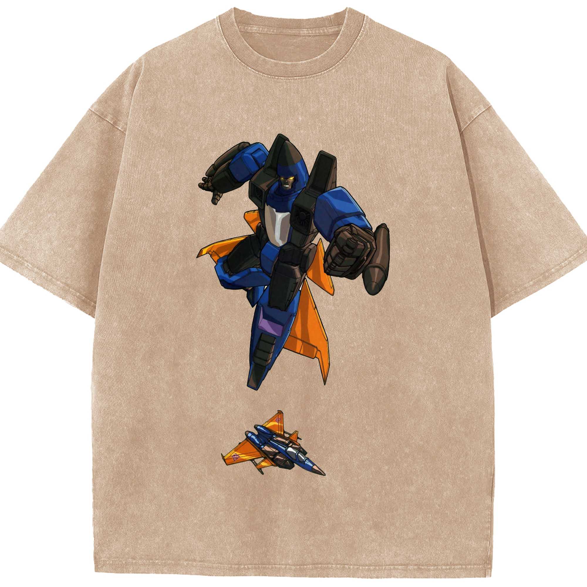 （画像用）  綿100% ヴィンテージ風 半袖Tシャツ（フロントプリント）