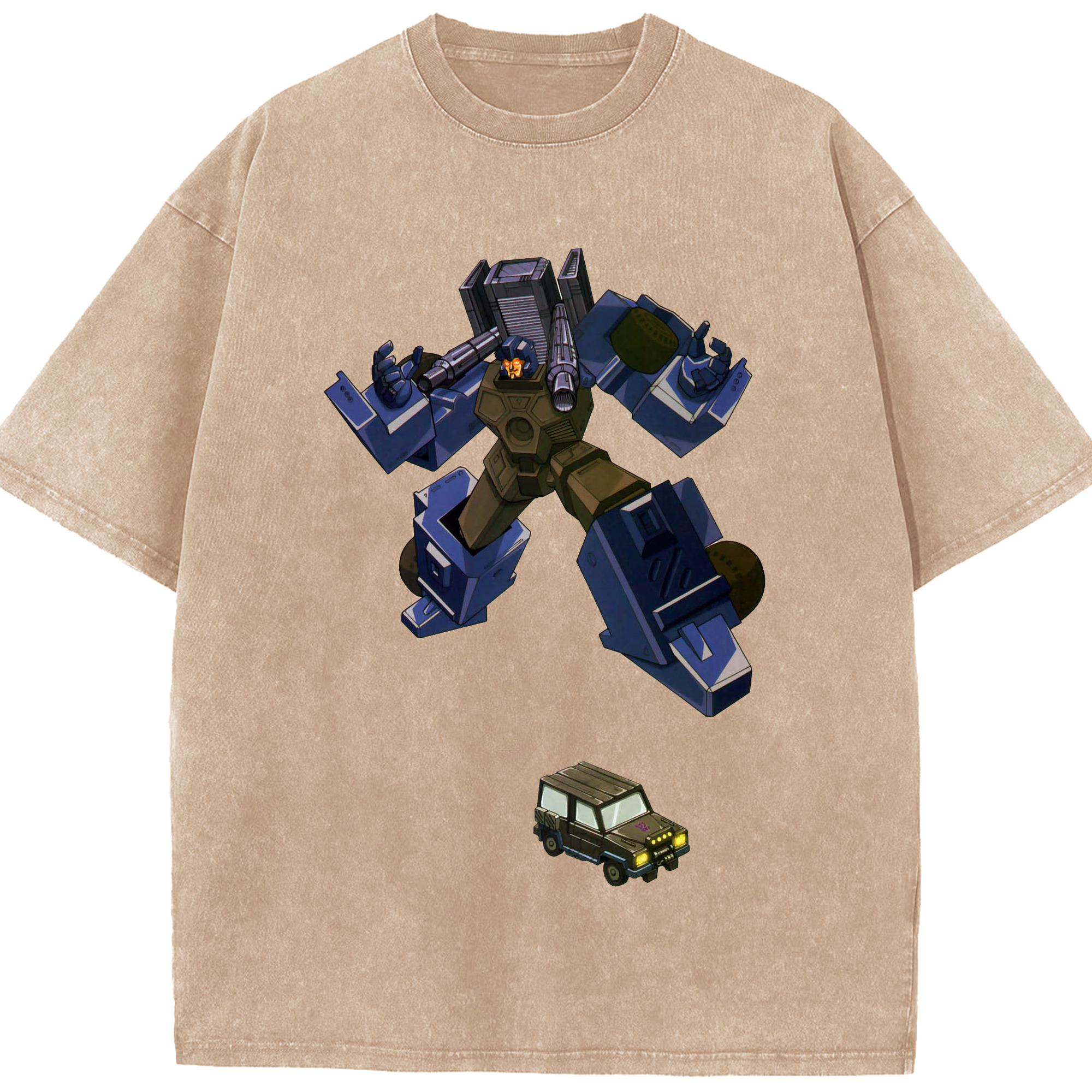 （画像用）  綿100% ヴィンテージ風 半袖Tシャツ（フロントプリント）