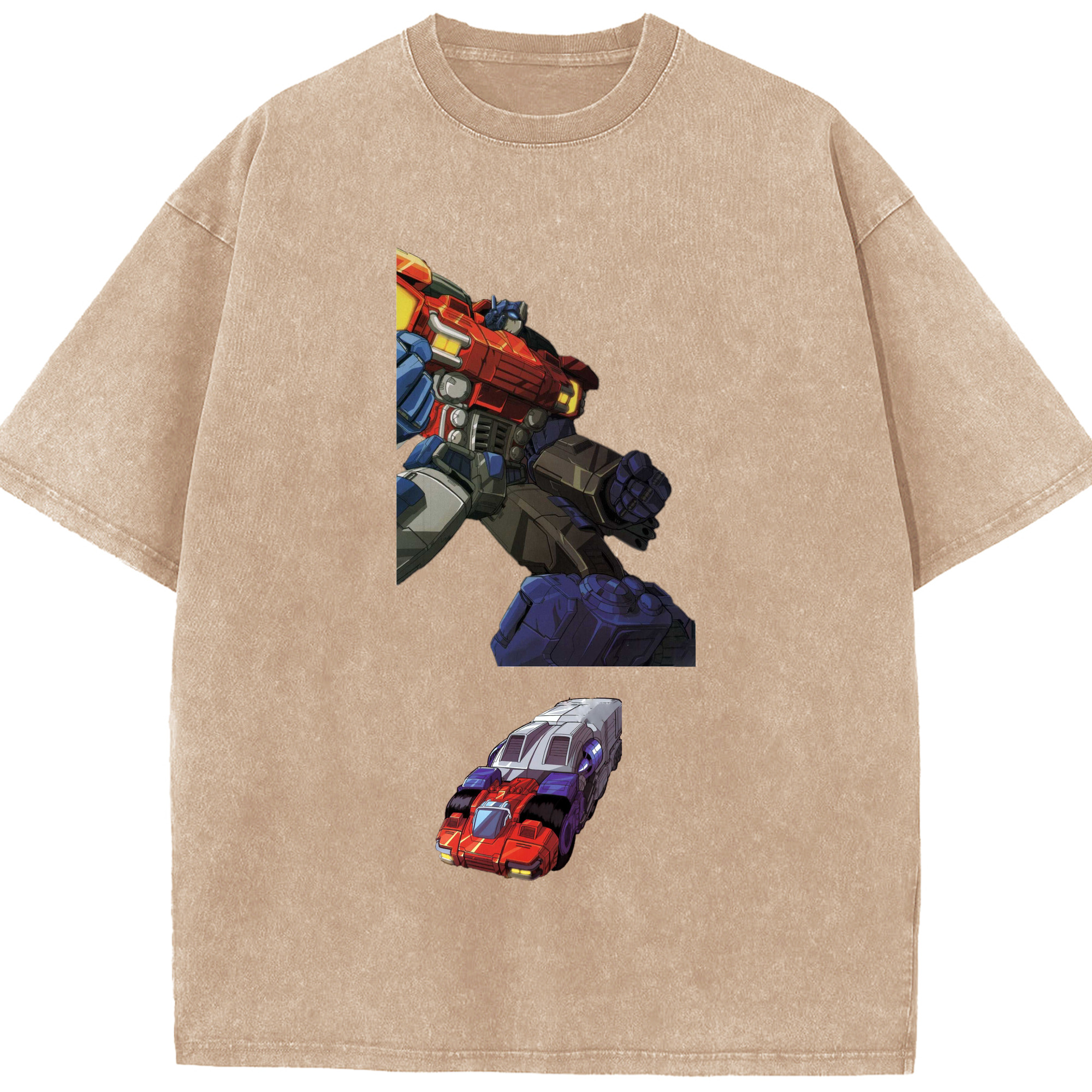（画像用）  綿100% ヴィンテージ風 半袖Tシャツ（フロントプリント）