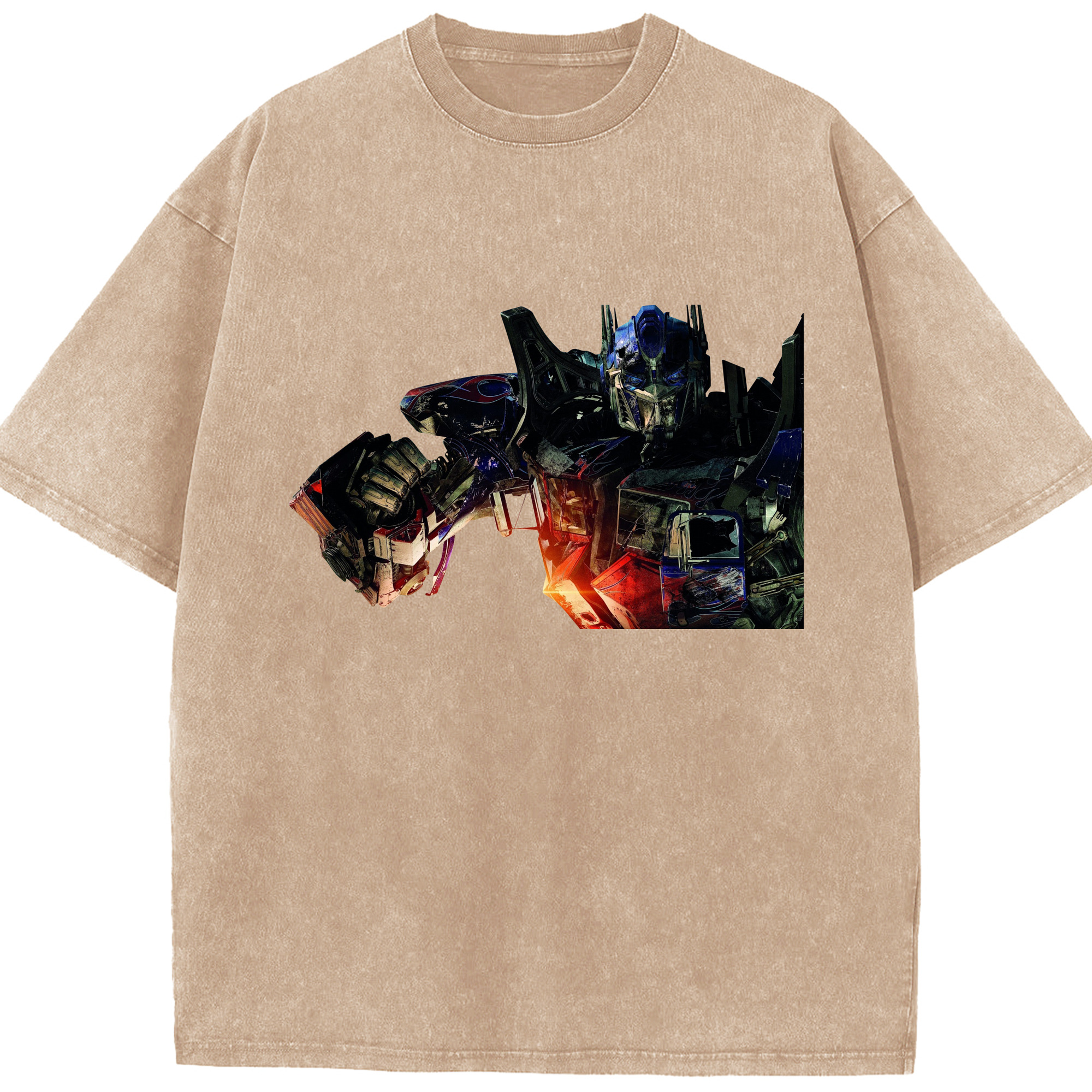 （画像用）  綿100% ヴィンテージ風 半袖Tシャツ（フロントプリント）