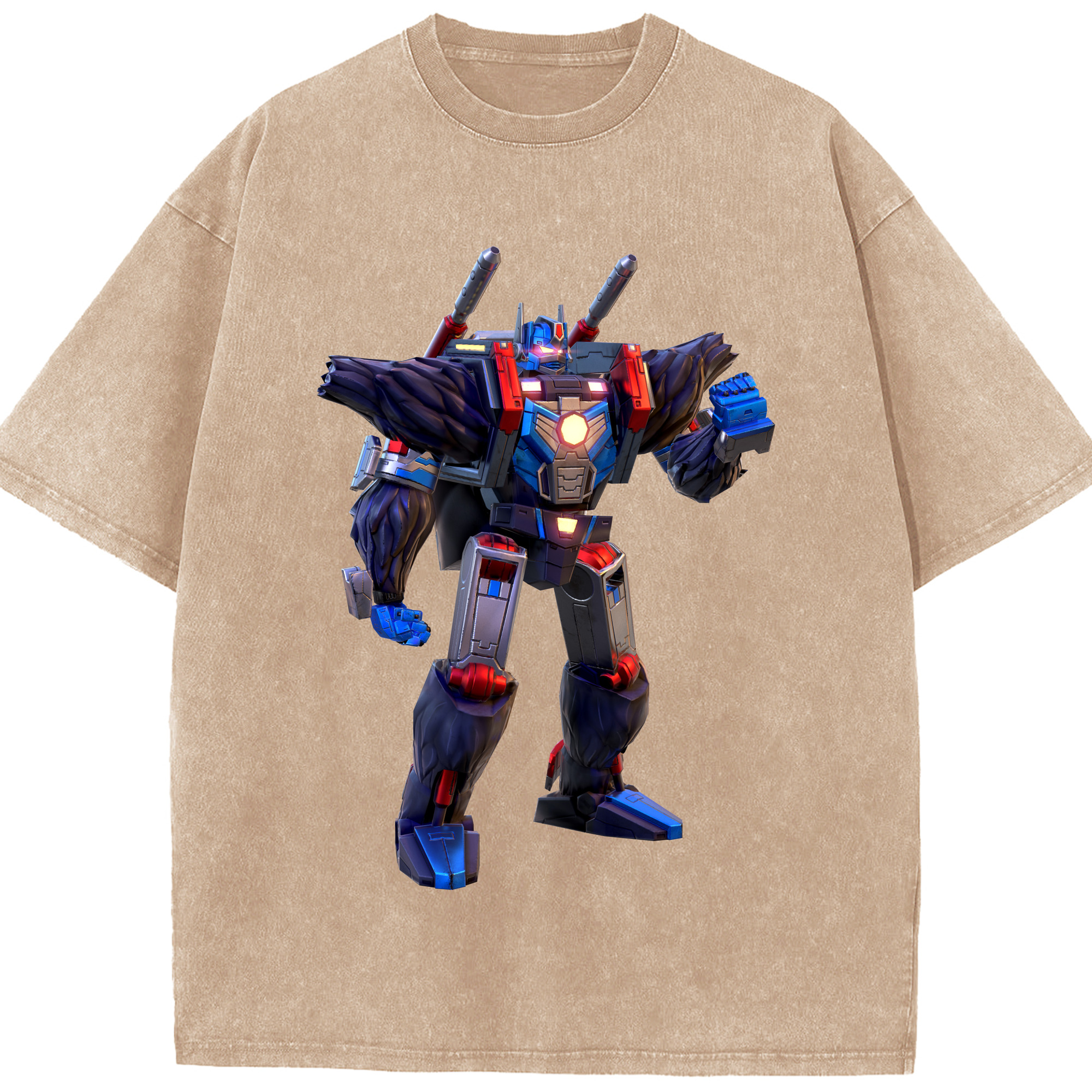 （画像用）  綿100% ヴィンテージ風 半袖Tシャツ（フロントプリント）