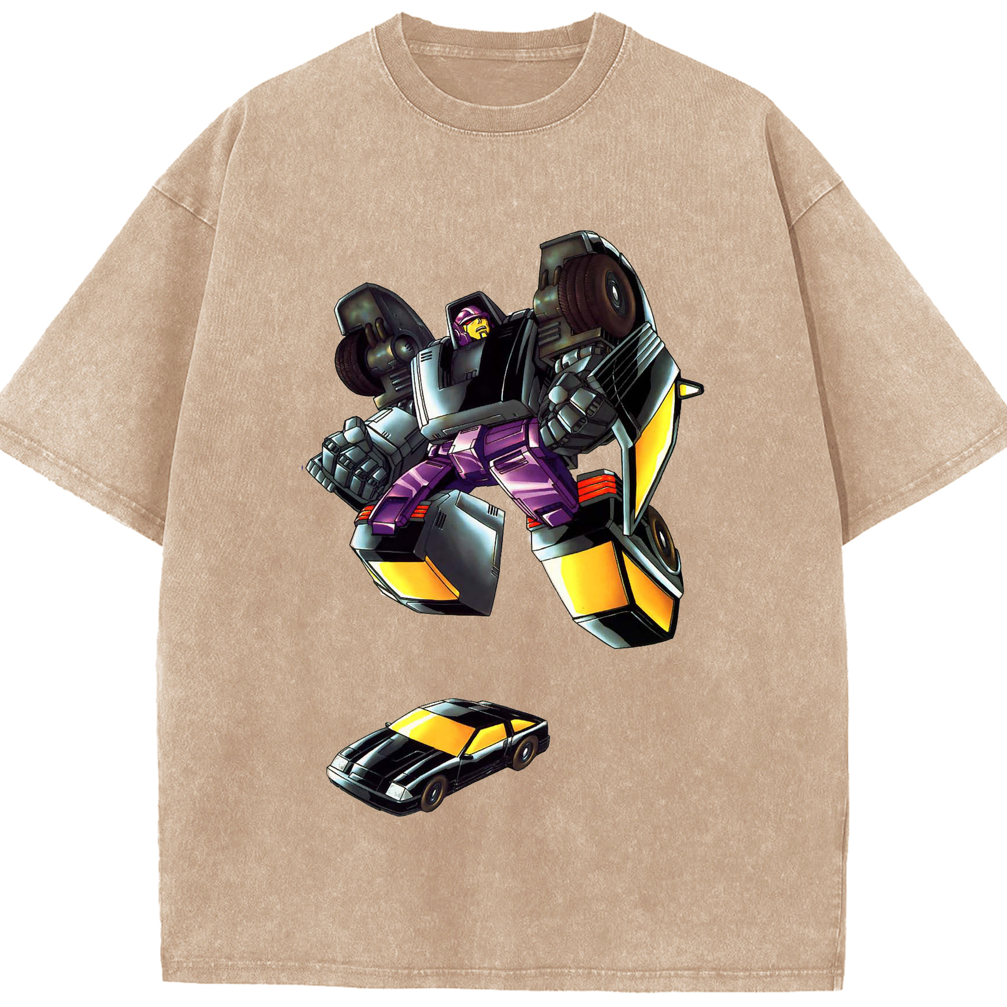 （画像用）  綿100% ヴィンテージ風 半袖Tシャツ（フロントプリント）