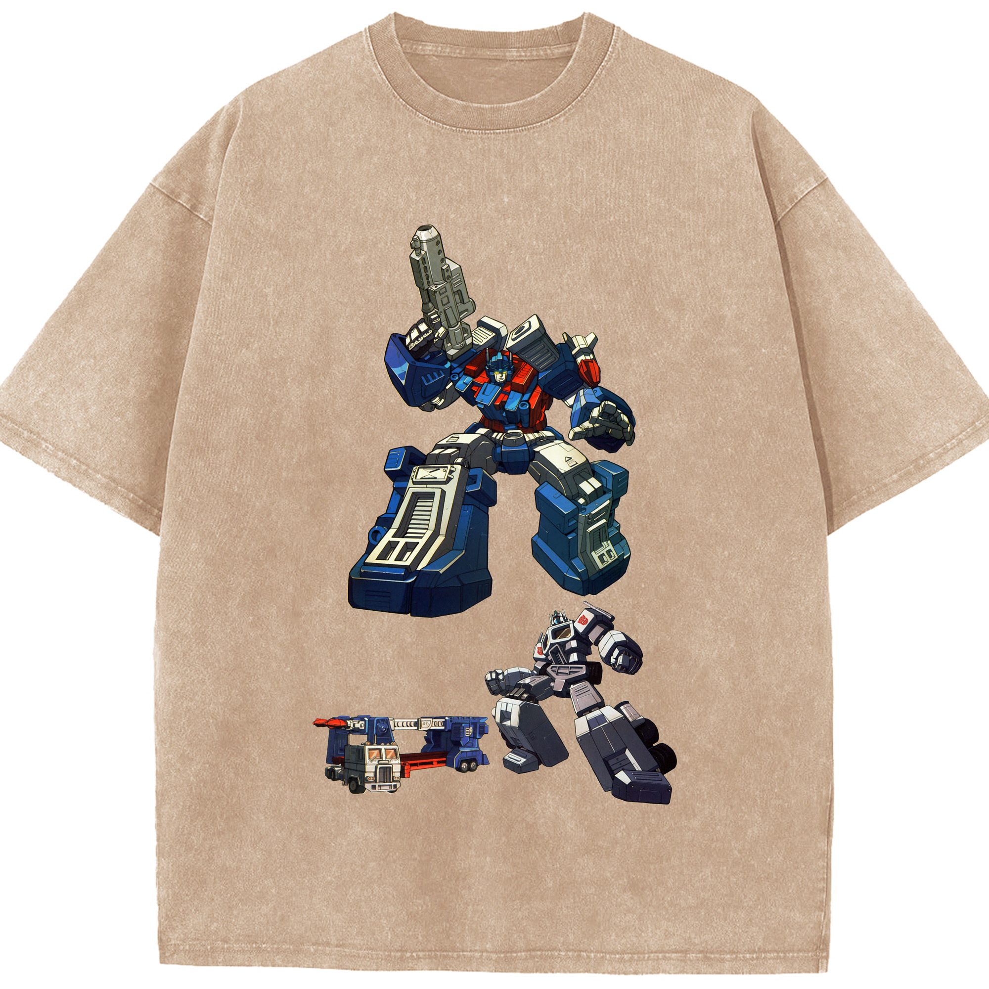 （画像用）  綿100% ヴィンテージ風 半袖Tシャツ（フロントプリント）