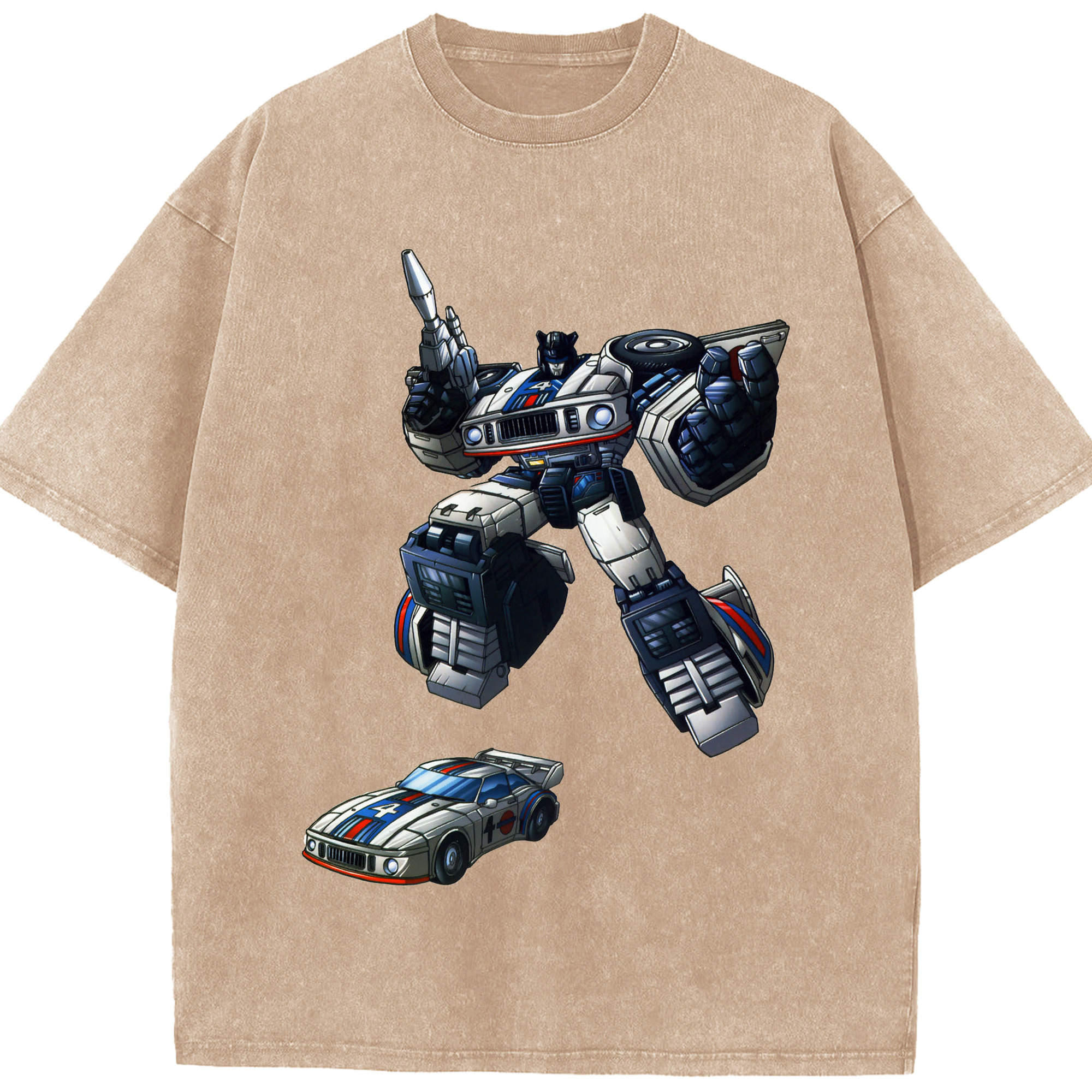 （画像用）  綿100% ヴィンテージ風 半袖Tシャツ（フロントプリント）
