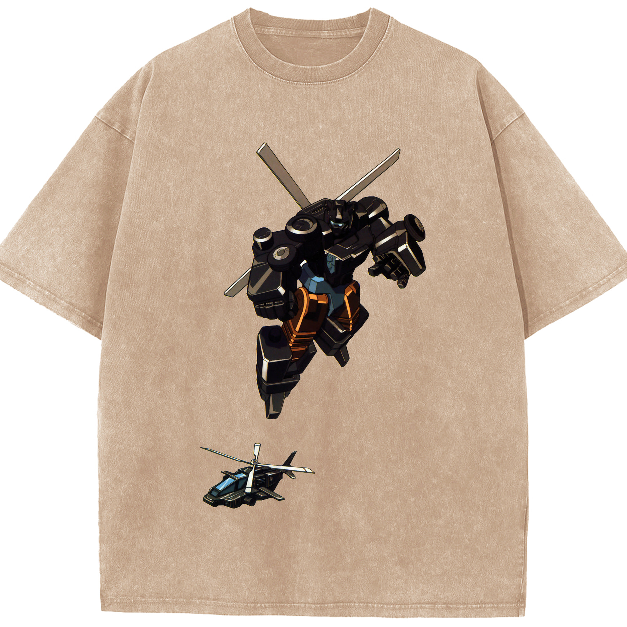 （画像用）  綿100% ヴィンテージ風 半袖Tシャツ（フロントプリント）