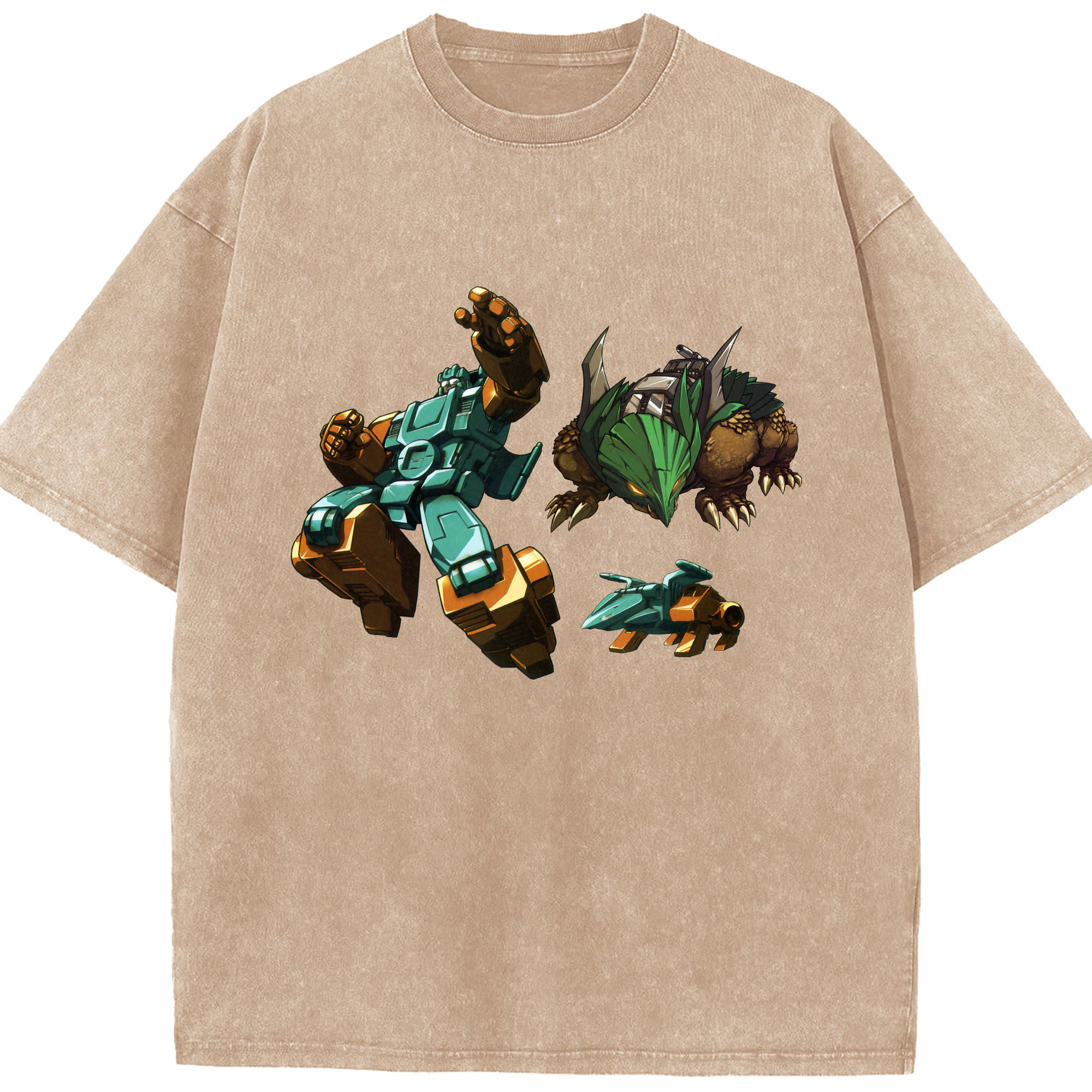 （画像用）  綿100% ヴィンテージ風 半袖Tシャツ（フロントプリント）