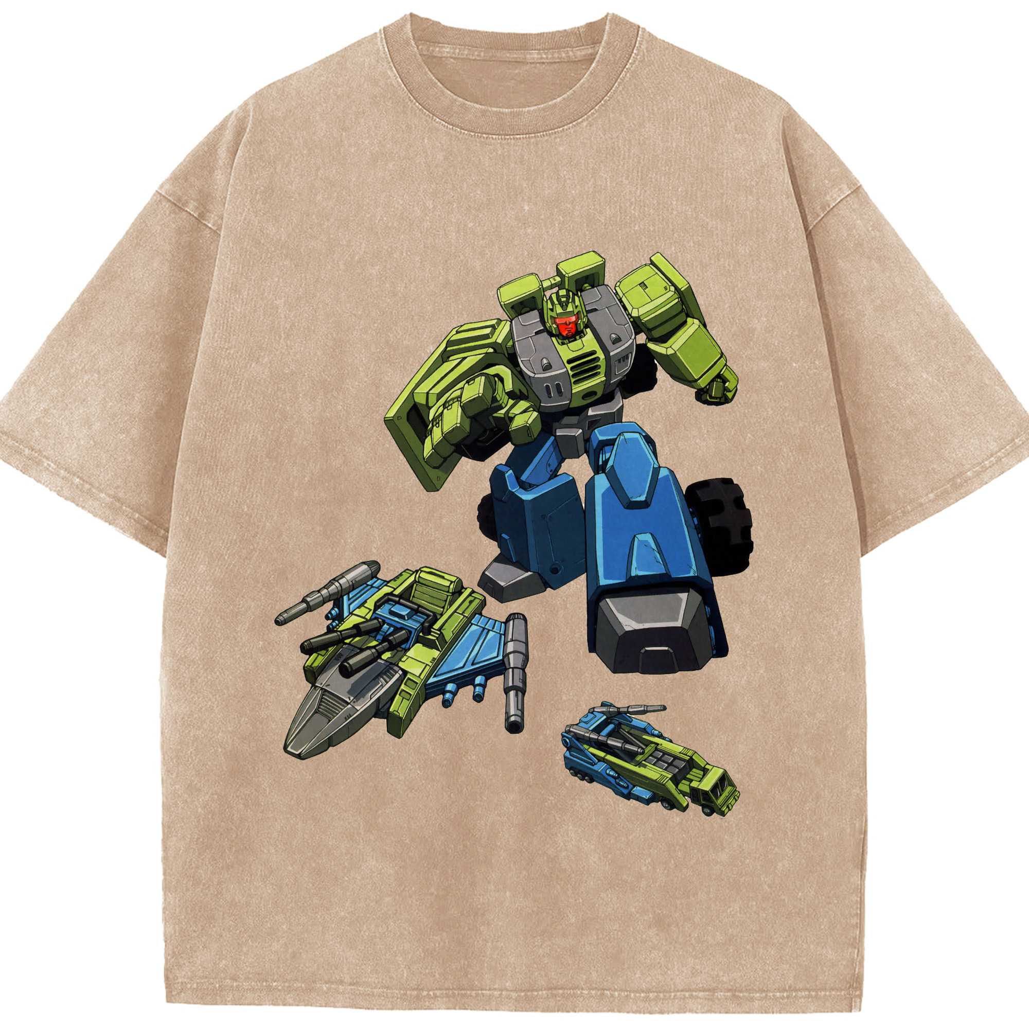 （画像用）  綿100% ヴィンテージ風 半袖Tシャツ（フロントプリント）