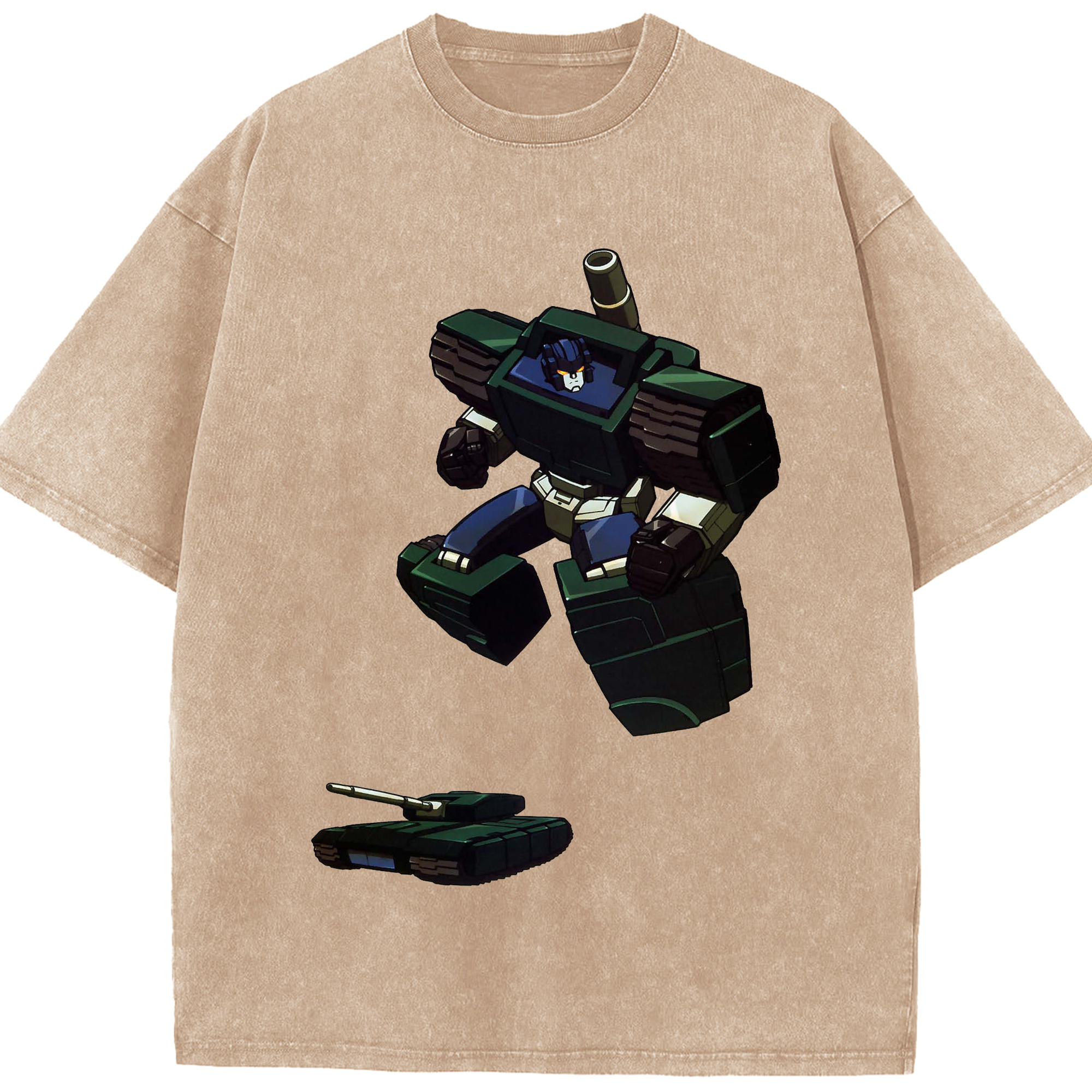 （画像用）  綿100% ヴィンテージ風 半袖Tシャツ（フロントプリント）