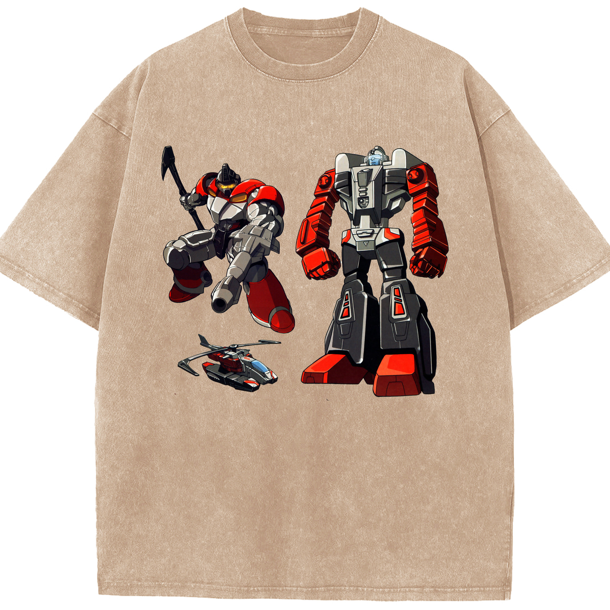 （画像用）  綿100% ヴィンテージ風 半袖Tシャツ（フロントプリント）