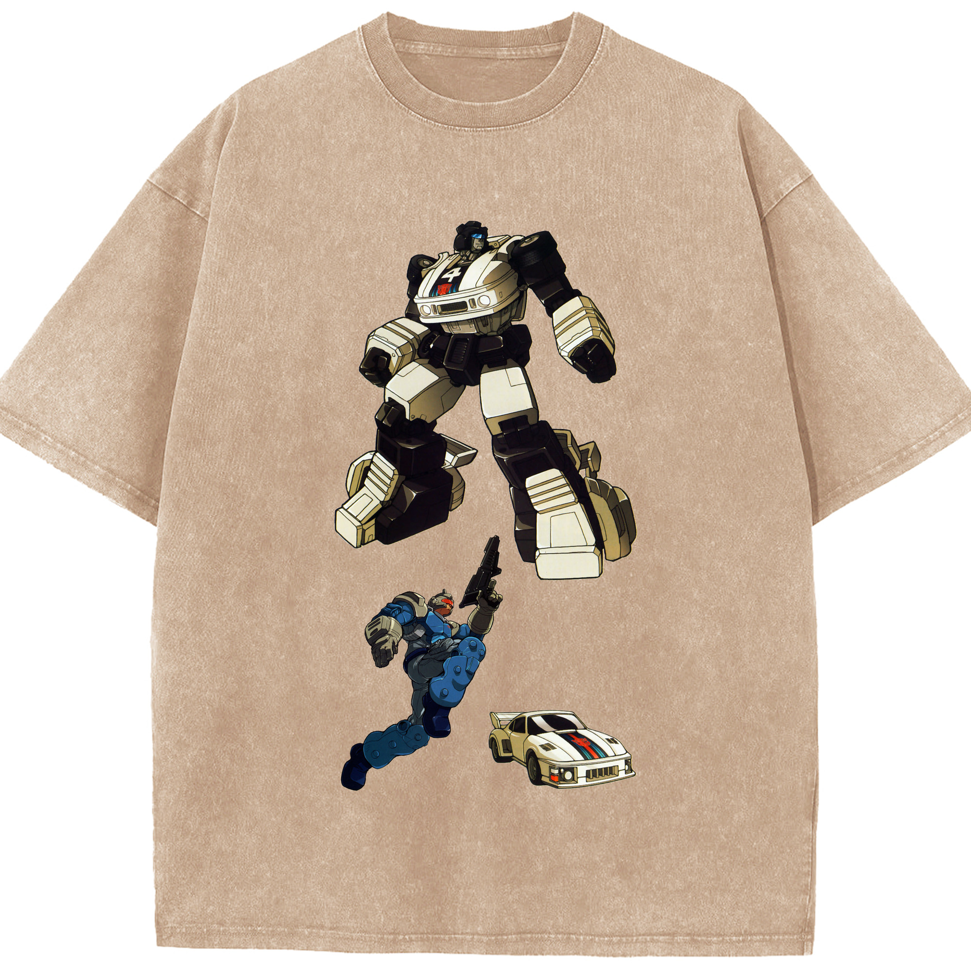 （画像用）  綿100% ヴィンテージ風 半袖Tシャツ（フロントプリント）