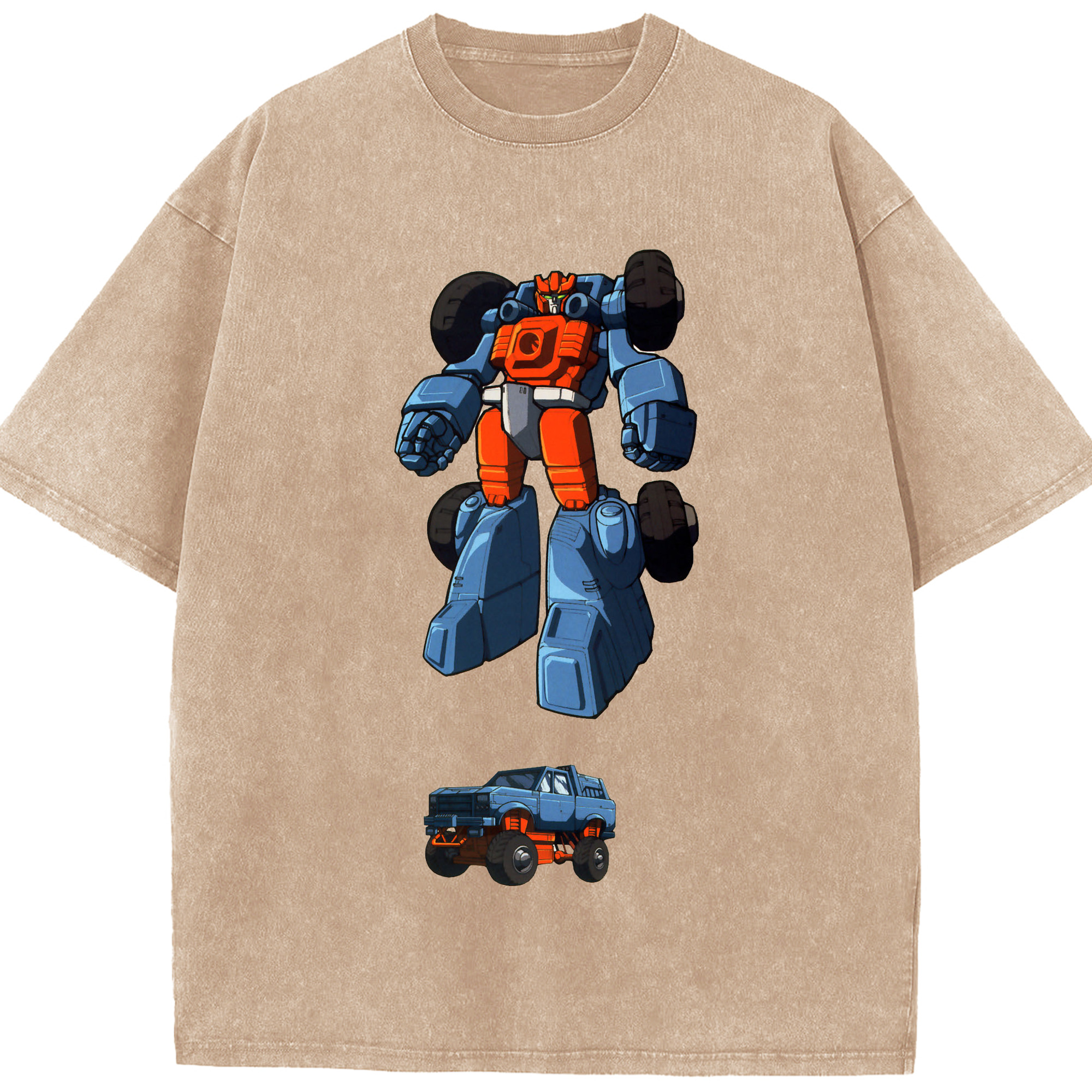 （画像用）  綿100% ヴィンテージ風 半袖Tシャツ（フロントプリント）
