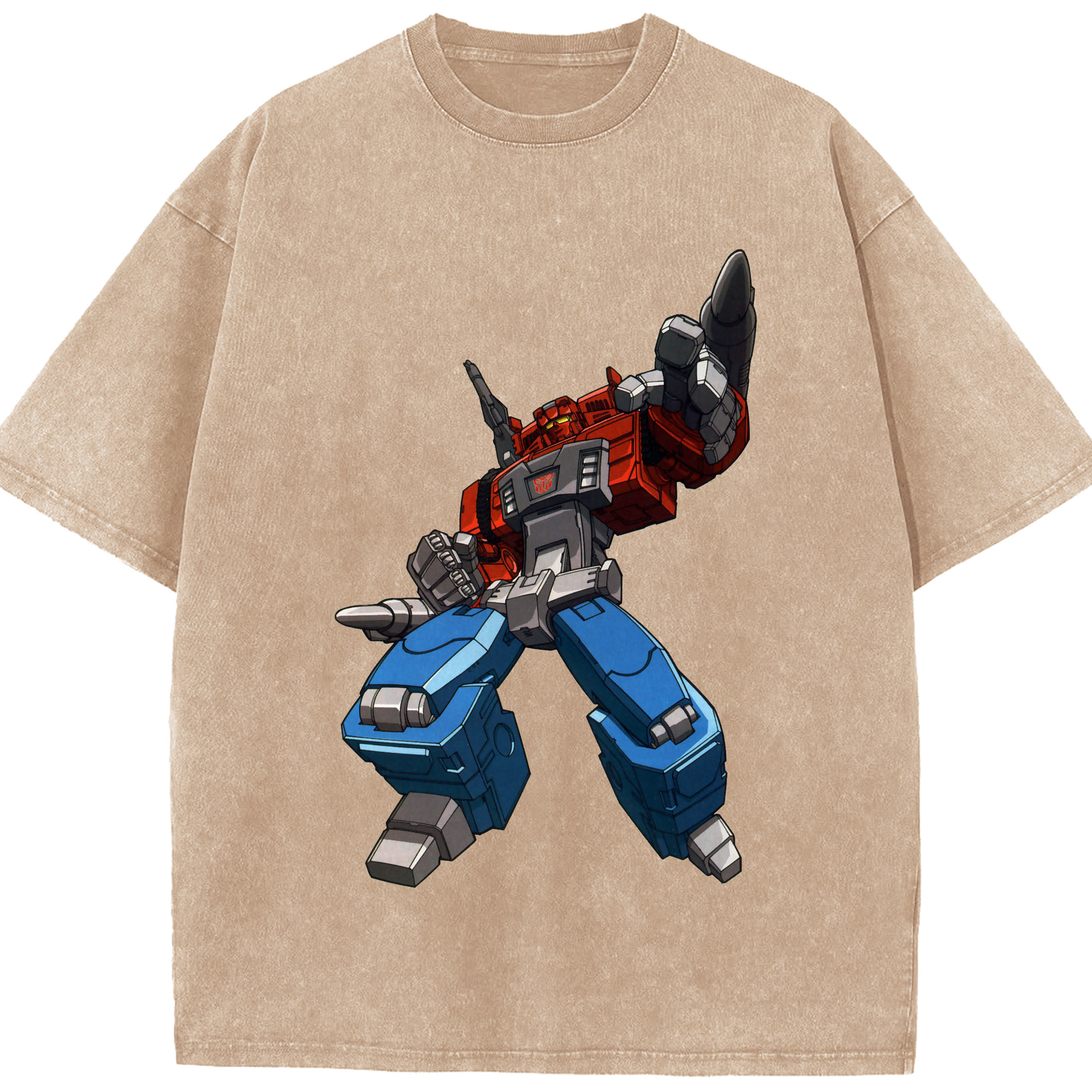 （画像用）  綿100% ヴィンテージ風 半袖Tシャツ（フロントプリント）