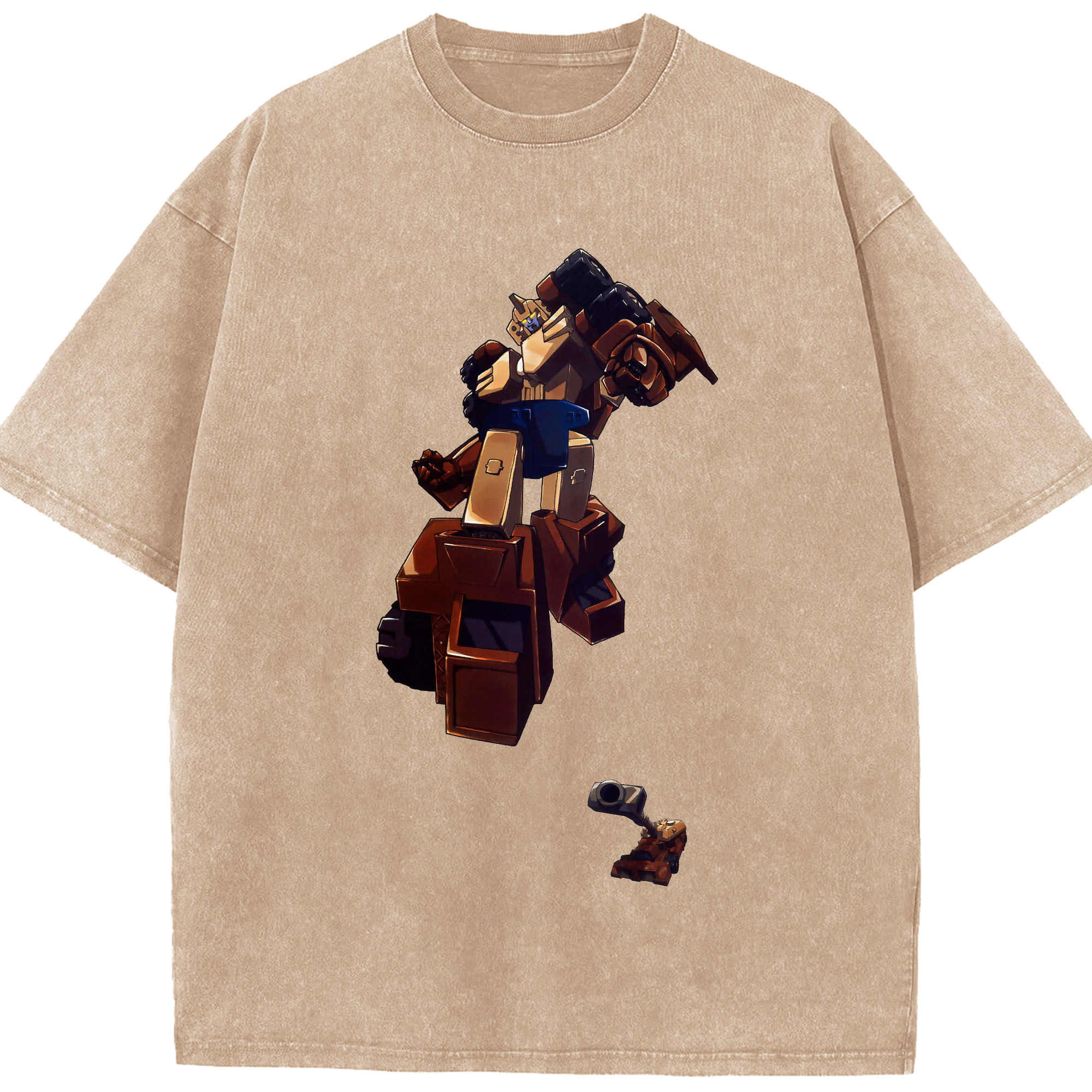 （画像用）  綿100% ヴィンテージ風 半袖Tシャツ（フロントプリント）