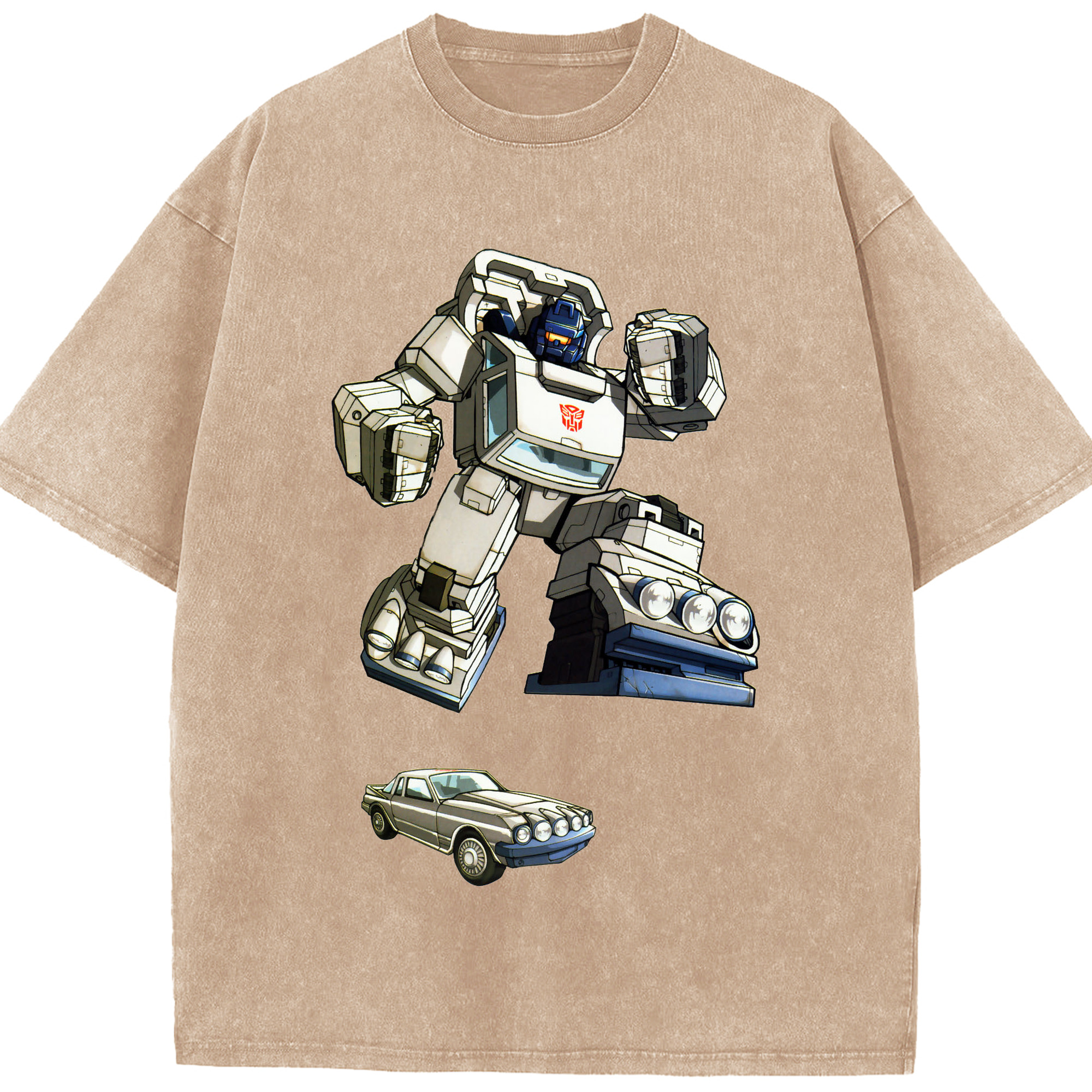（画像用）  綿100% ヴィンテージ風 半袖Tシャツ（フロントプリント）