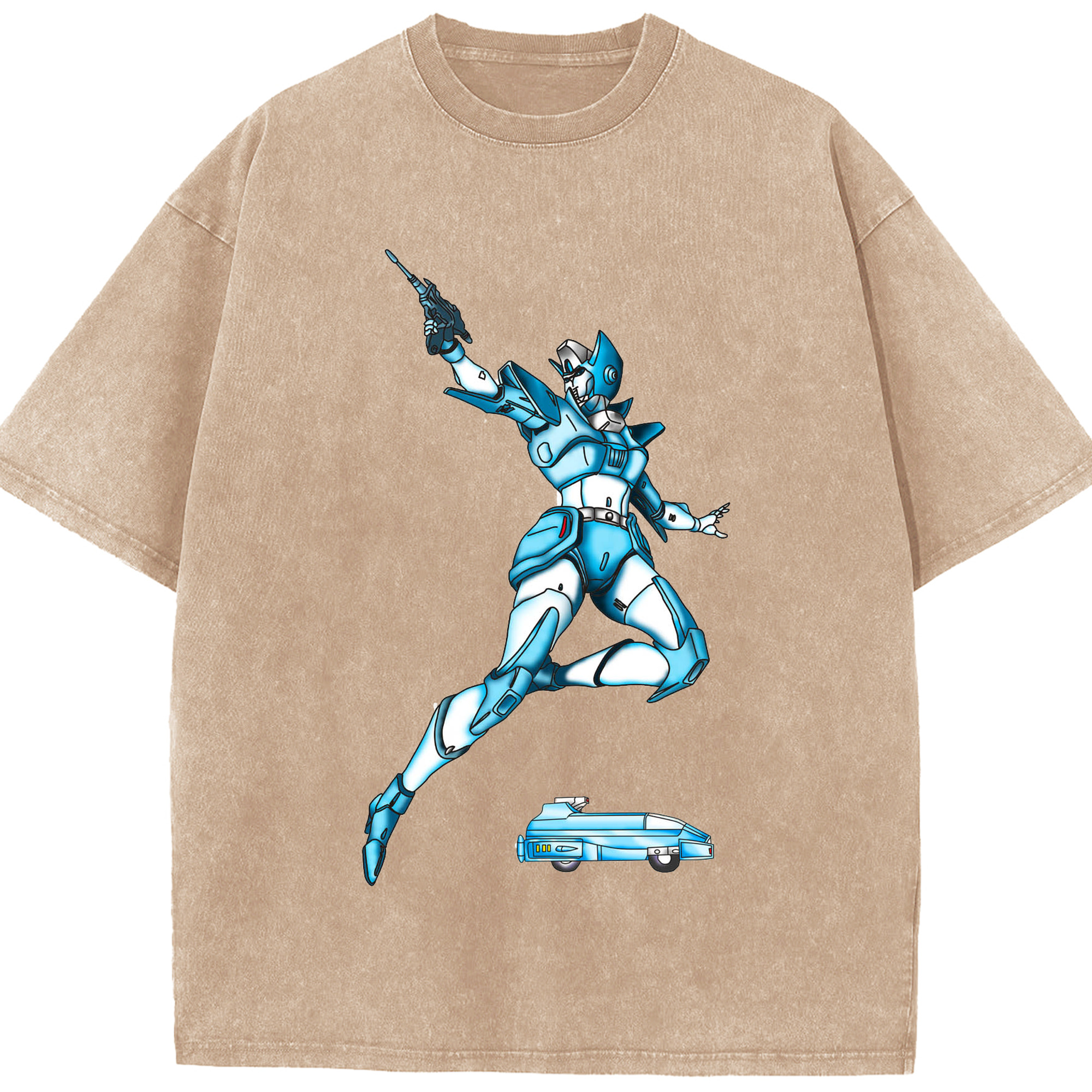 （画像用）  綿100% ヴィンテージ風 半袖Tシャツ（フロントプリント）