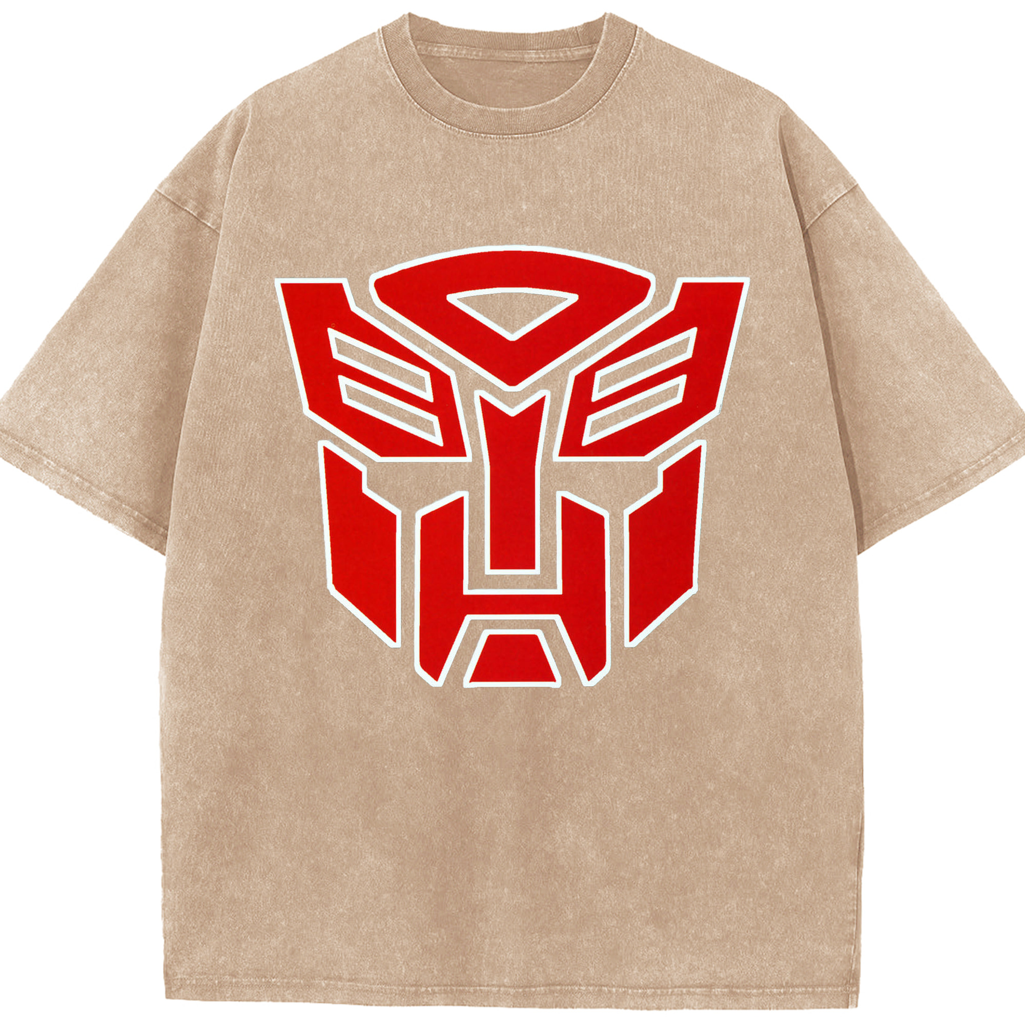 （画像用）  綿100% ヴィンテージ風 半袖Tシャツ（フロントプリント）