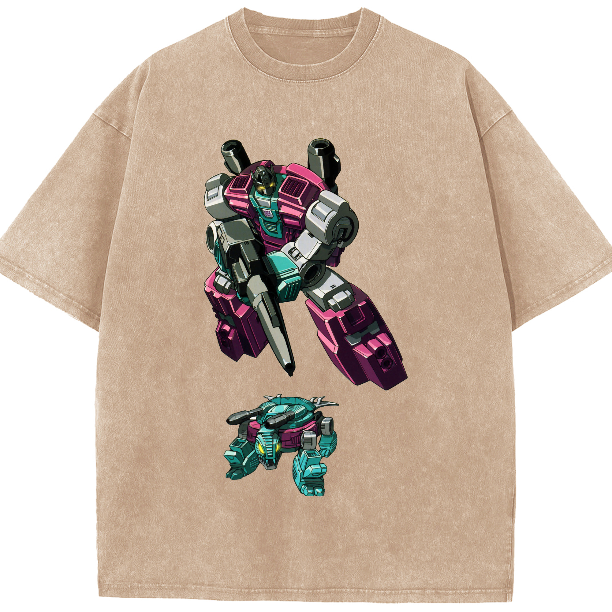（画像用）  綿100% ヴィンテージ風 半袖Tシャツ（フロントプリント）