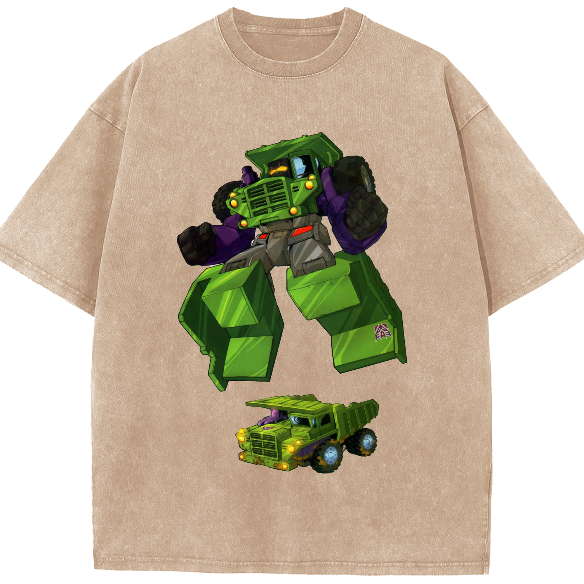 （画像用）  綿100% ヴィンテージ風 半袖Tシャツ（フロントプリント）