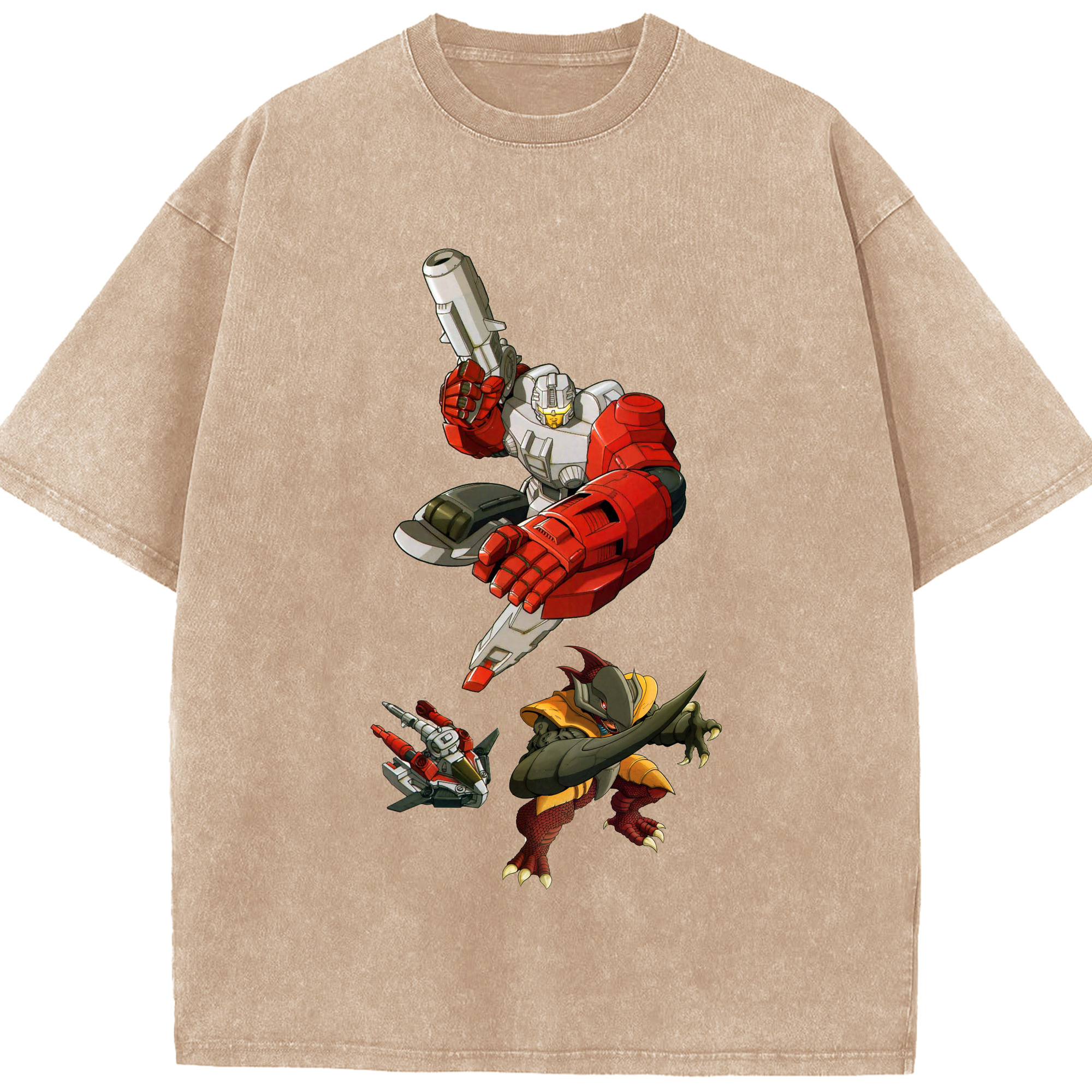 （画像用）  綿100% ヴィンテージ風 半袖Tシャツ（フロントプリント）