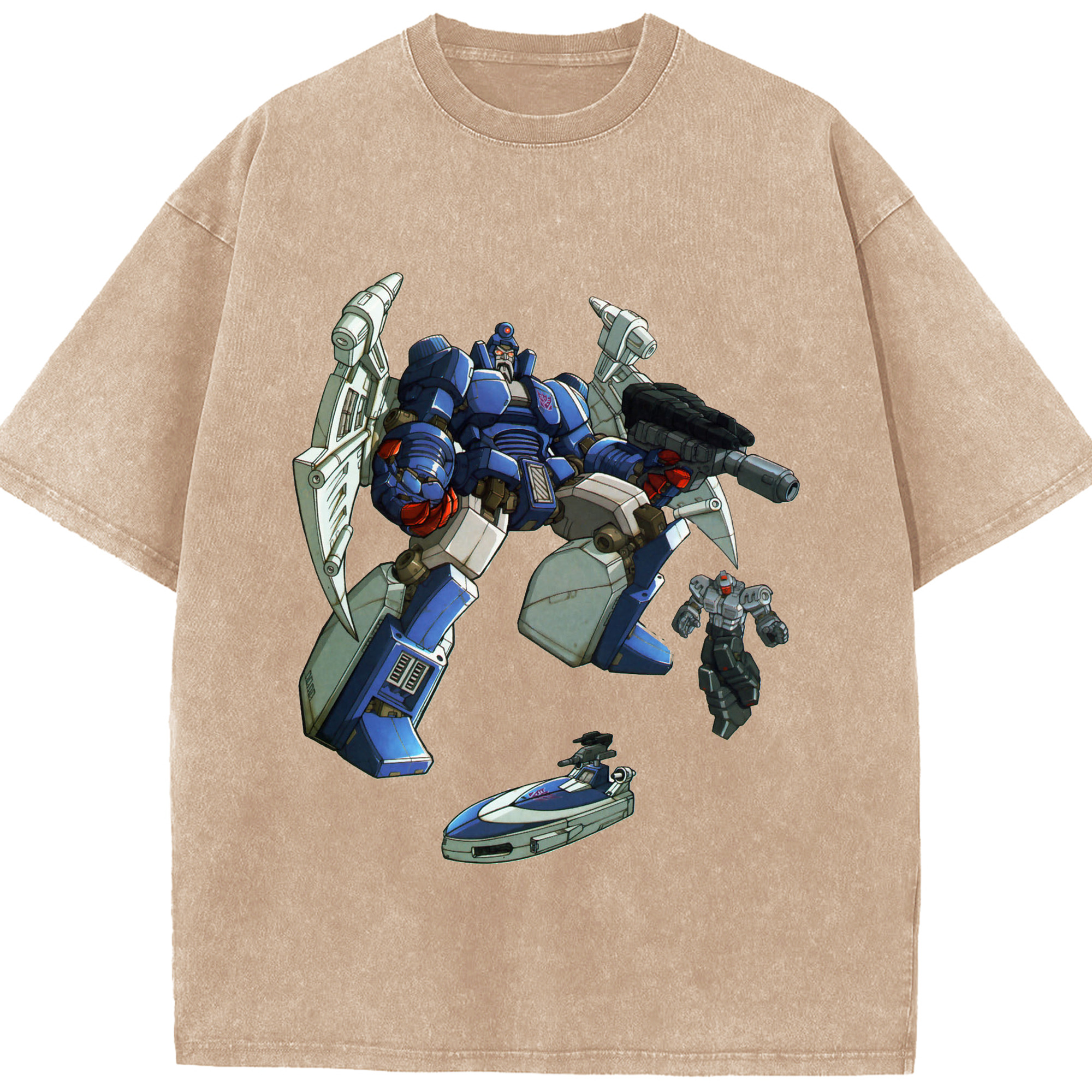 （画像用）  綿100% ヴィンテージ風 半袖Tシャツ（フロントプリント）