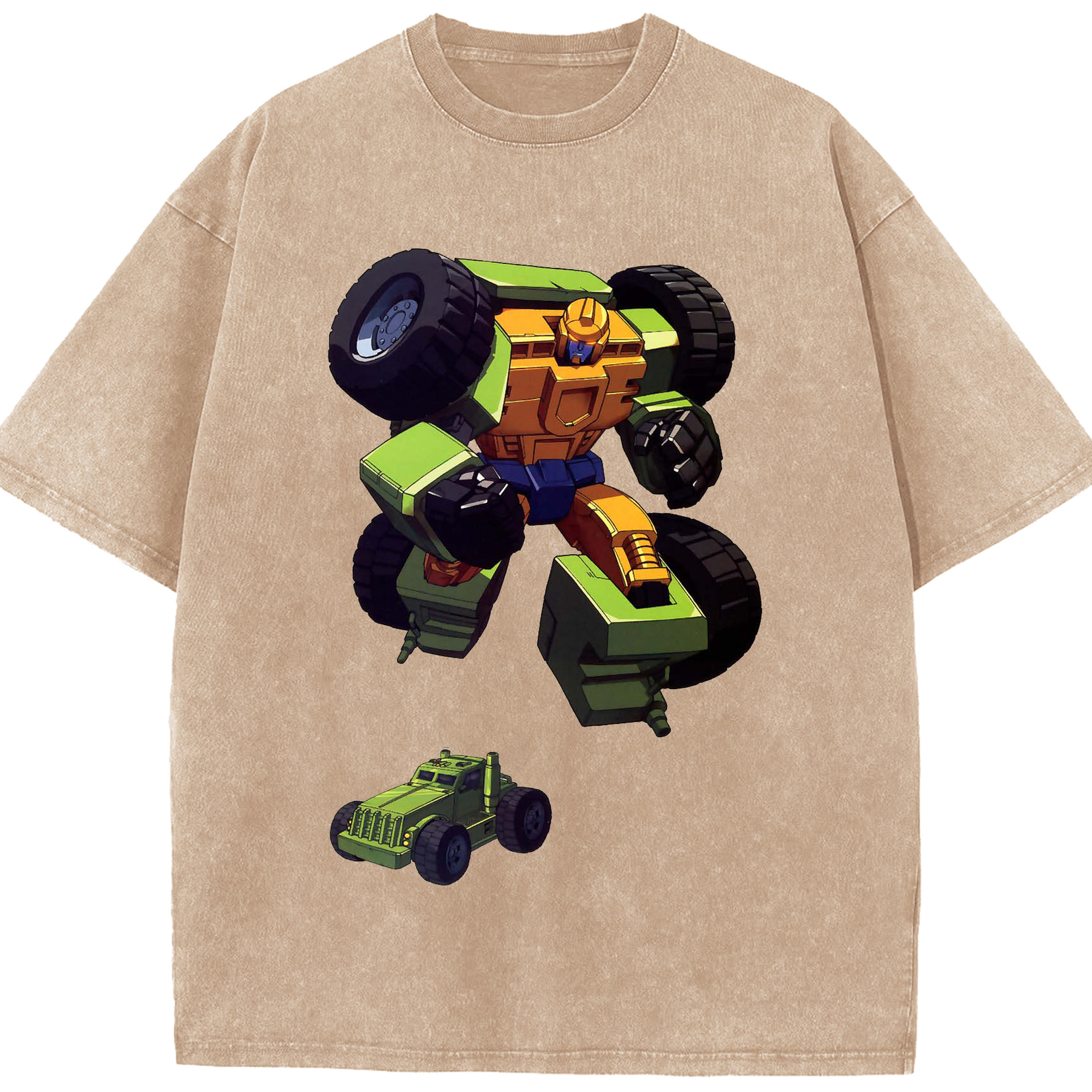 （画像用）  綿100% ヴィンテージ風 半袖Tシャツ（フロントプリント）