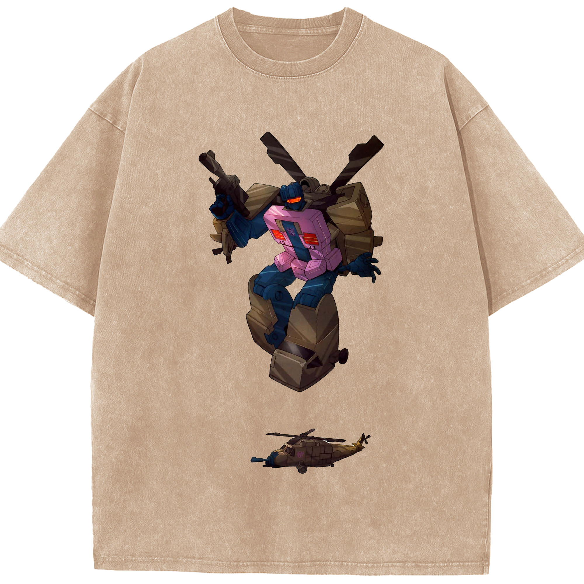 （画像用）  綿100% ヴィンテージ風 半袖Tシャツ（フロントプリント）
