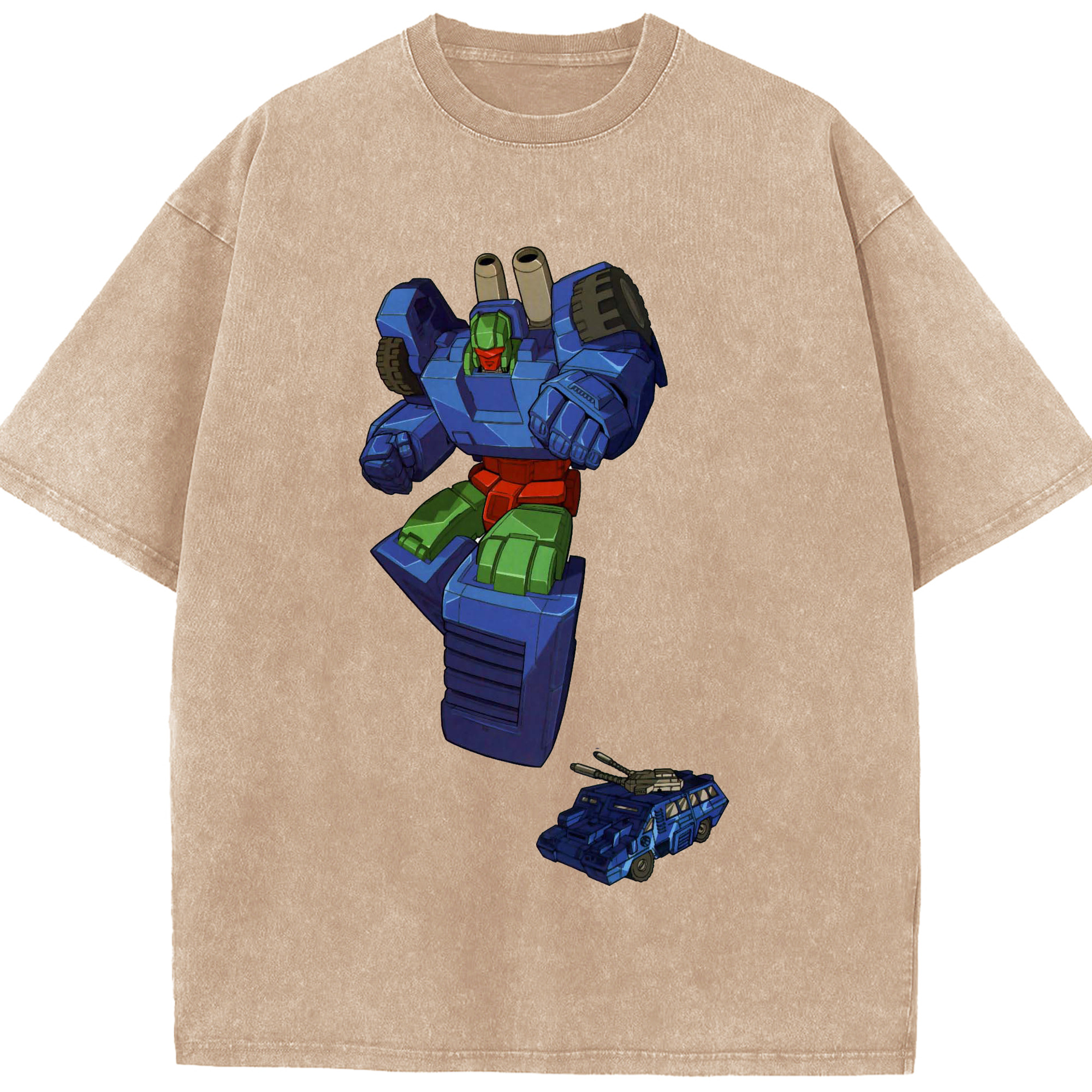 （画像用）  綿100% ヴィンテージ風 半袖Tシャツ（フロントプリント）