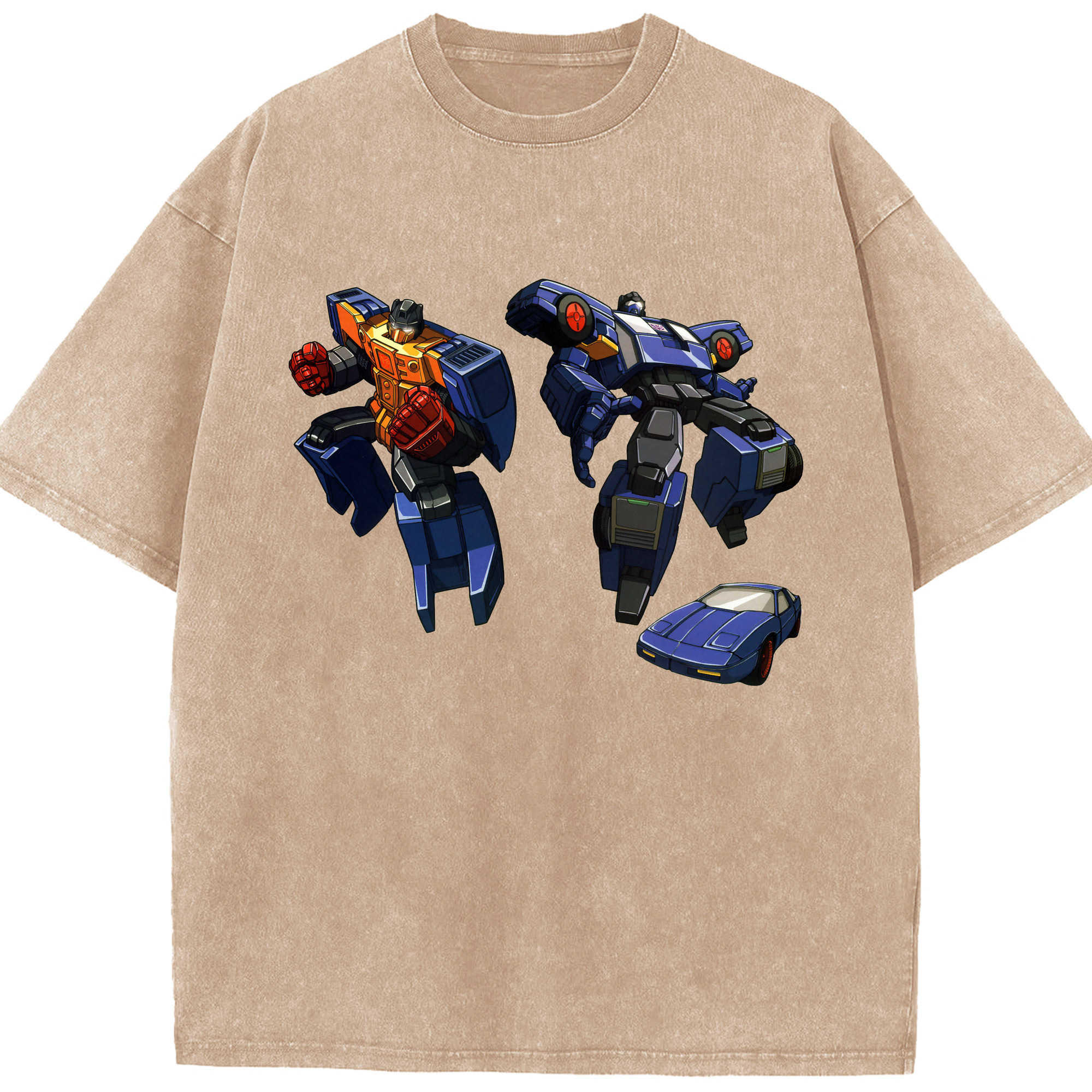 （画像用）  綿100% ヴィンテージ風 半袖Tシャツ（フロントプリント）
