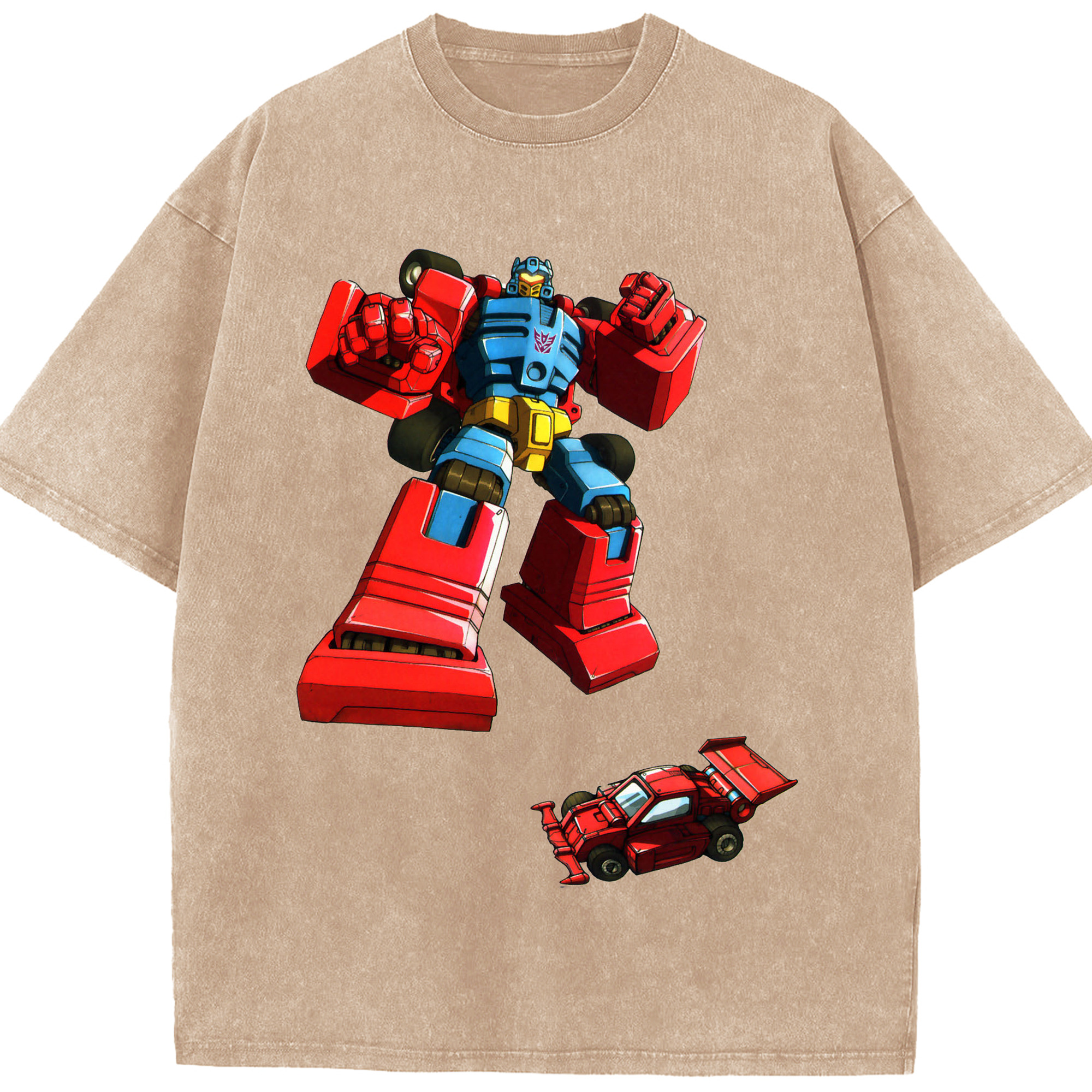 （画像用）  綿100% ヴィンテージ風 半袖Tシャツ（フロントプリント）