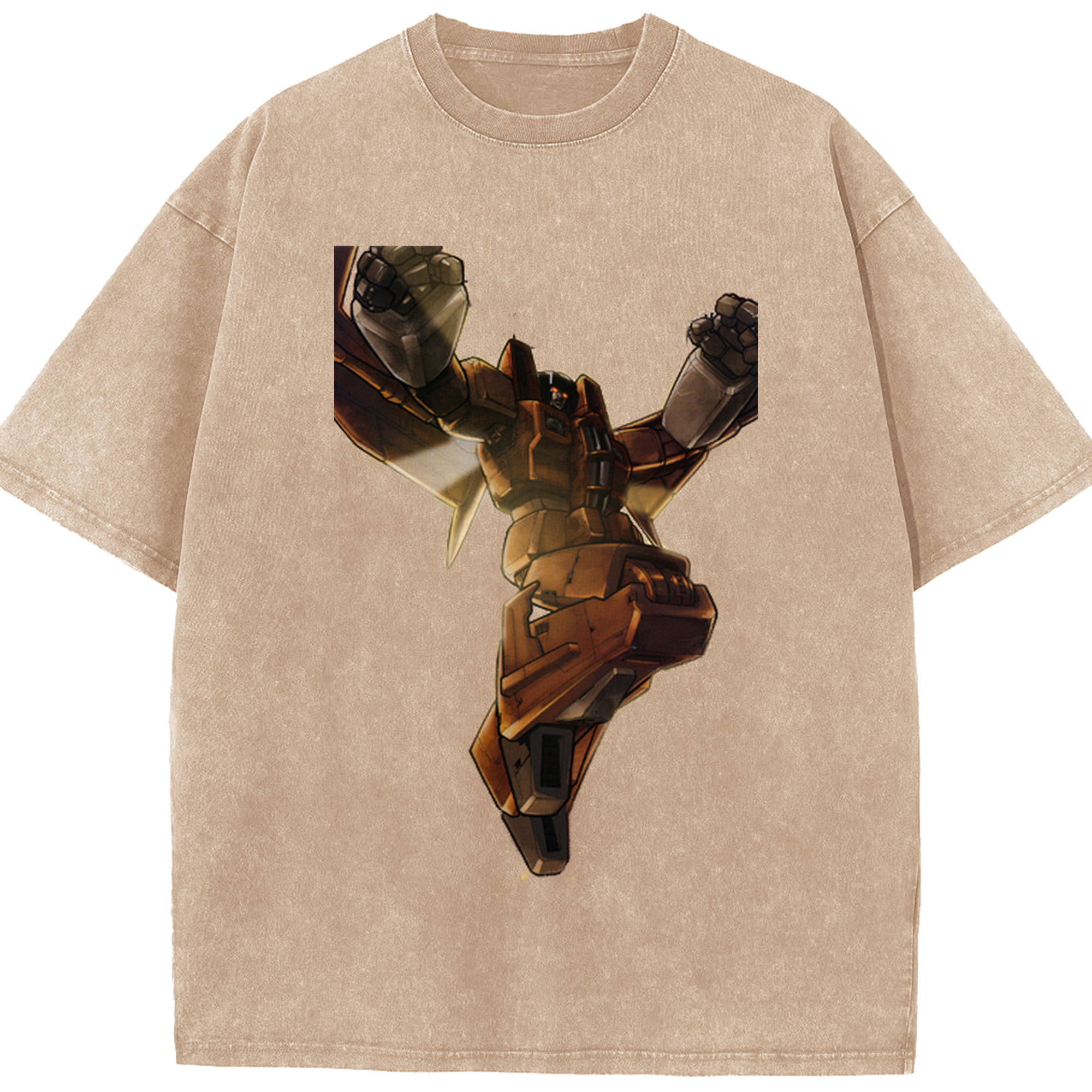 （画像用）  綿100% ヴィンテージ風 半袖Tシャツ（フロントプリント）