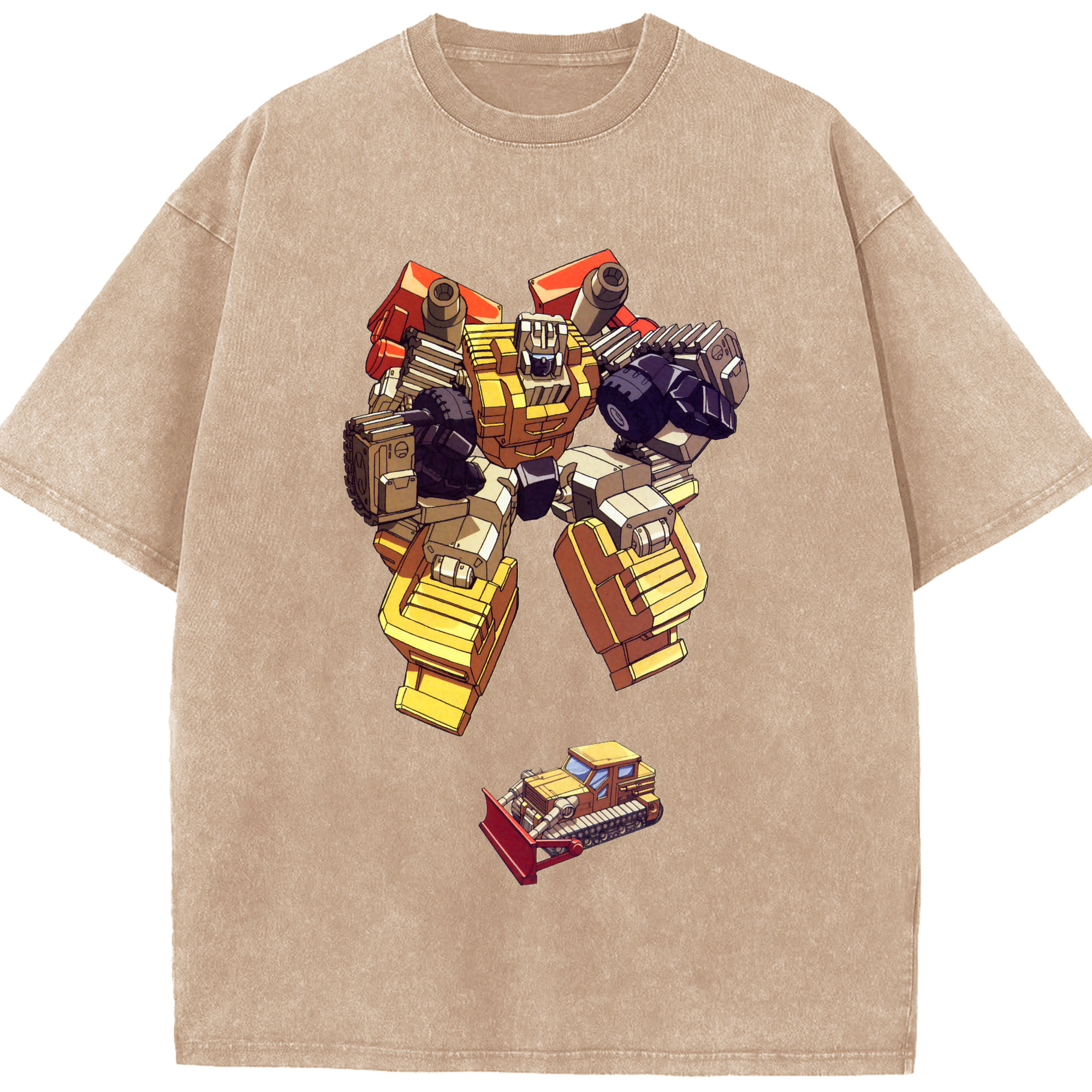 （画像用）  綿100% ヴィンテージ風 半袖Tシャツ（フロントプリント）