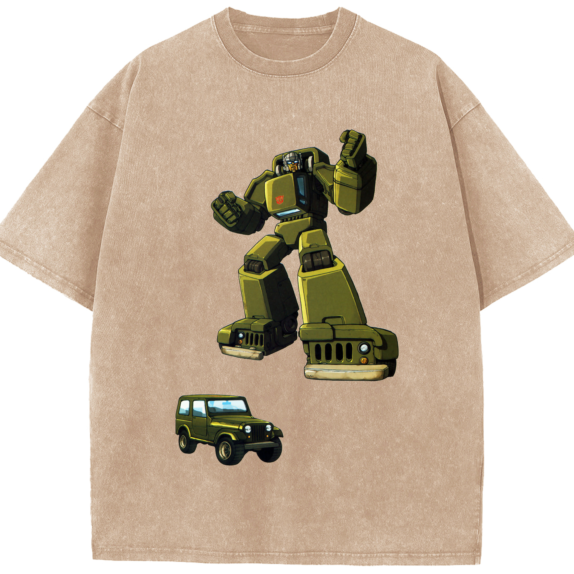 （画像用）  綿100% ヴィンテージ風 半袖Tシャツ（フロントプリント）