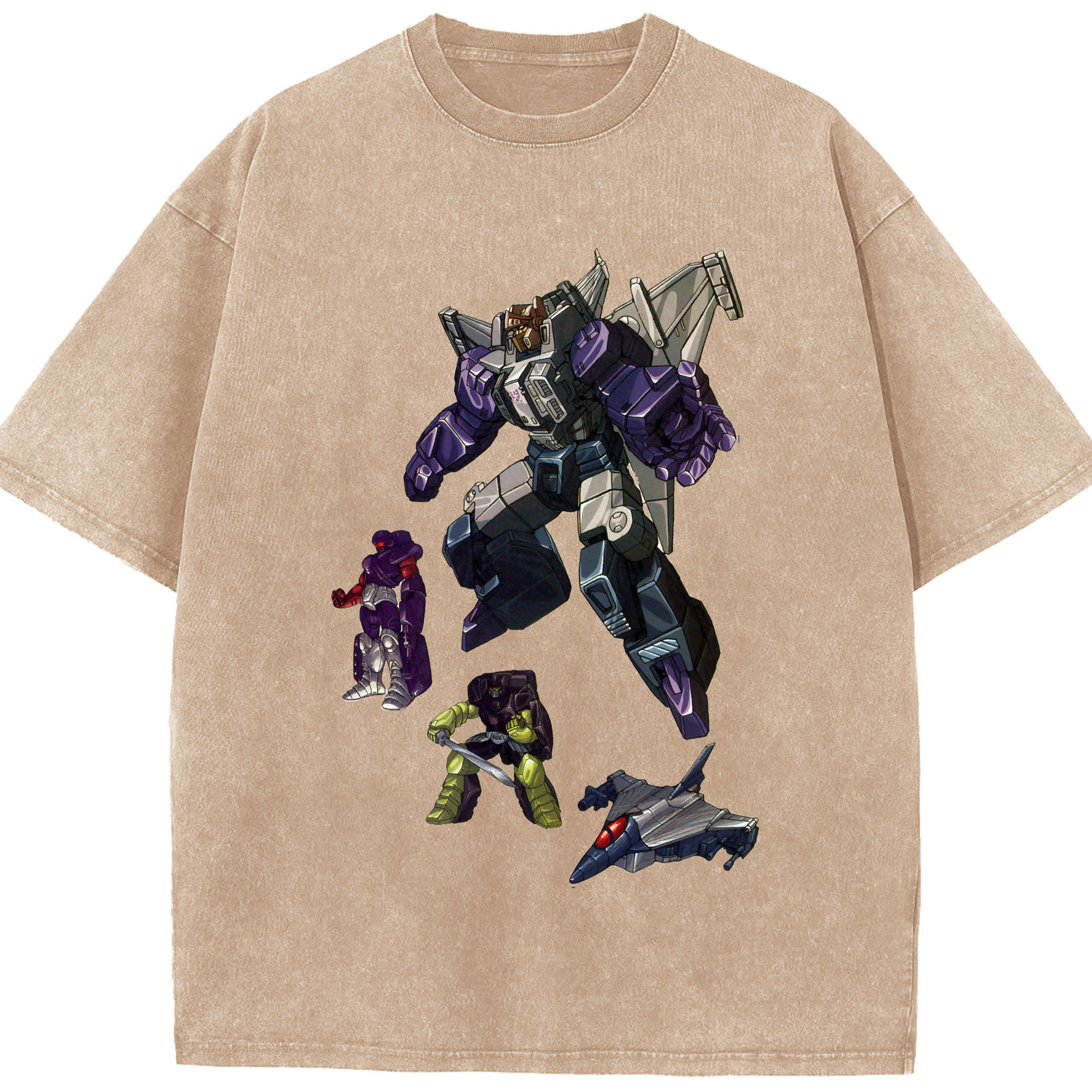 （画像用）  綿100% ヴィンテージ風 半袖Tシャツ（フロントプリント）