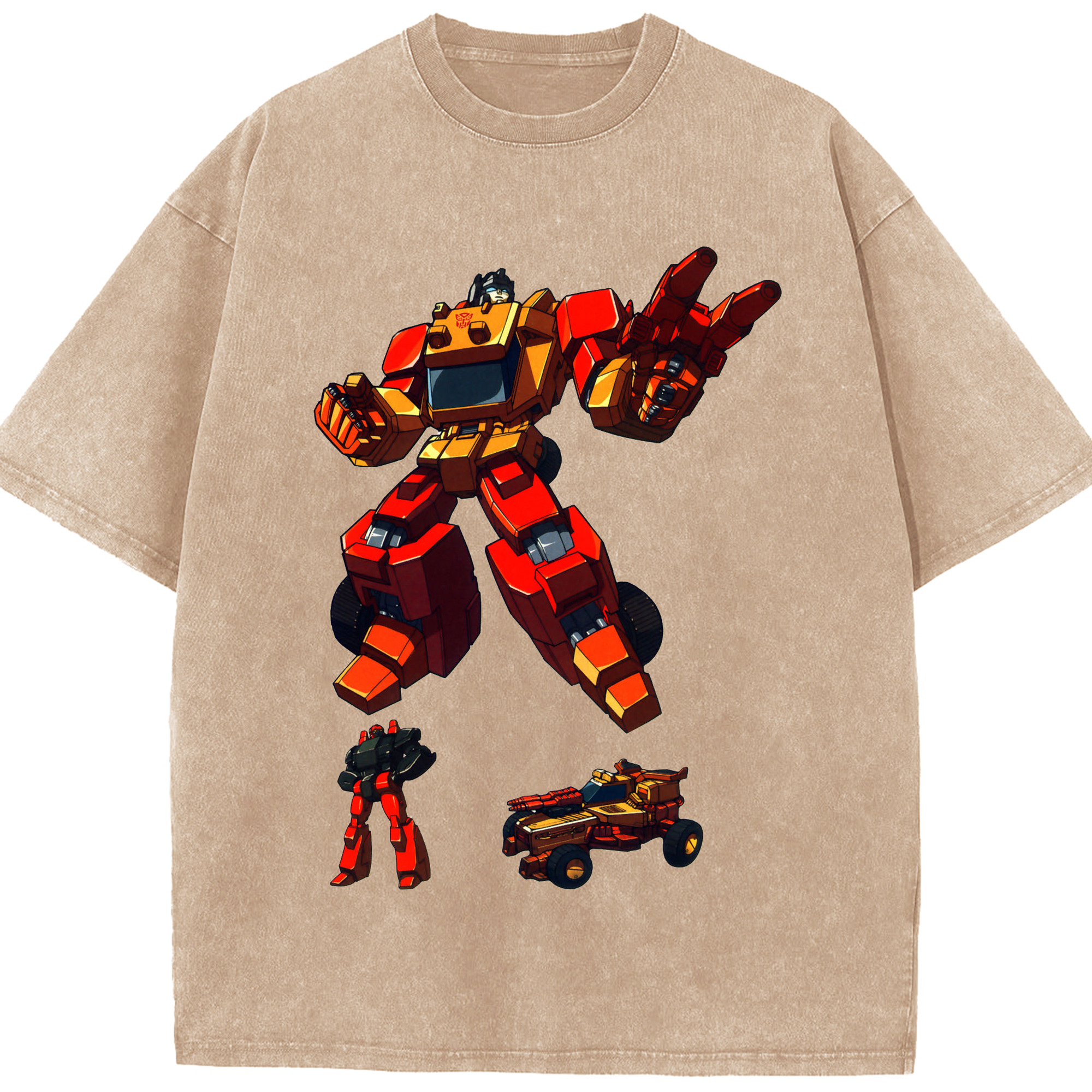 （画像用）  綿100% ヴィンテージ風 半袖Tシャツ（フロントプリント）